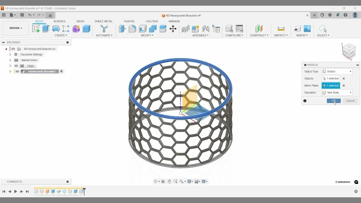 mirror top ring to bottom ring fusion