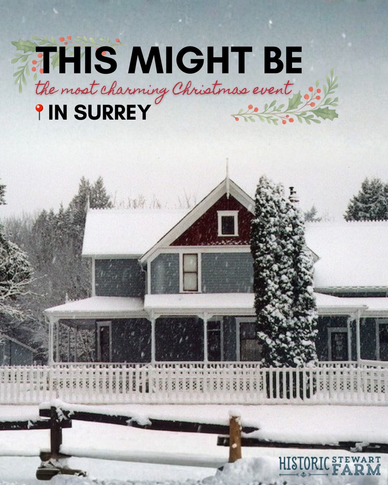 If you want a back to basics Christmas experience without spending a cent, @stewartfarmbc is one of the best holiday stops in our community. The farmhouse is filled with rustic Victorian decor, the smell of fresh baking, and that warm Christmas charm