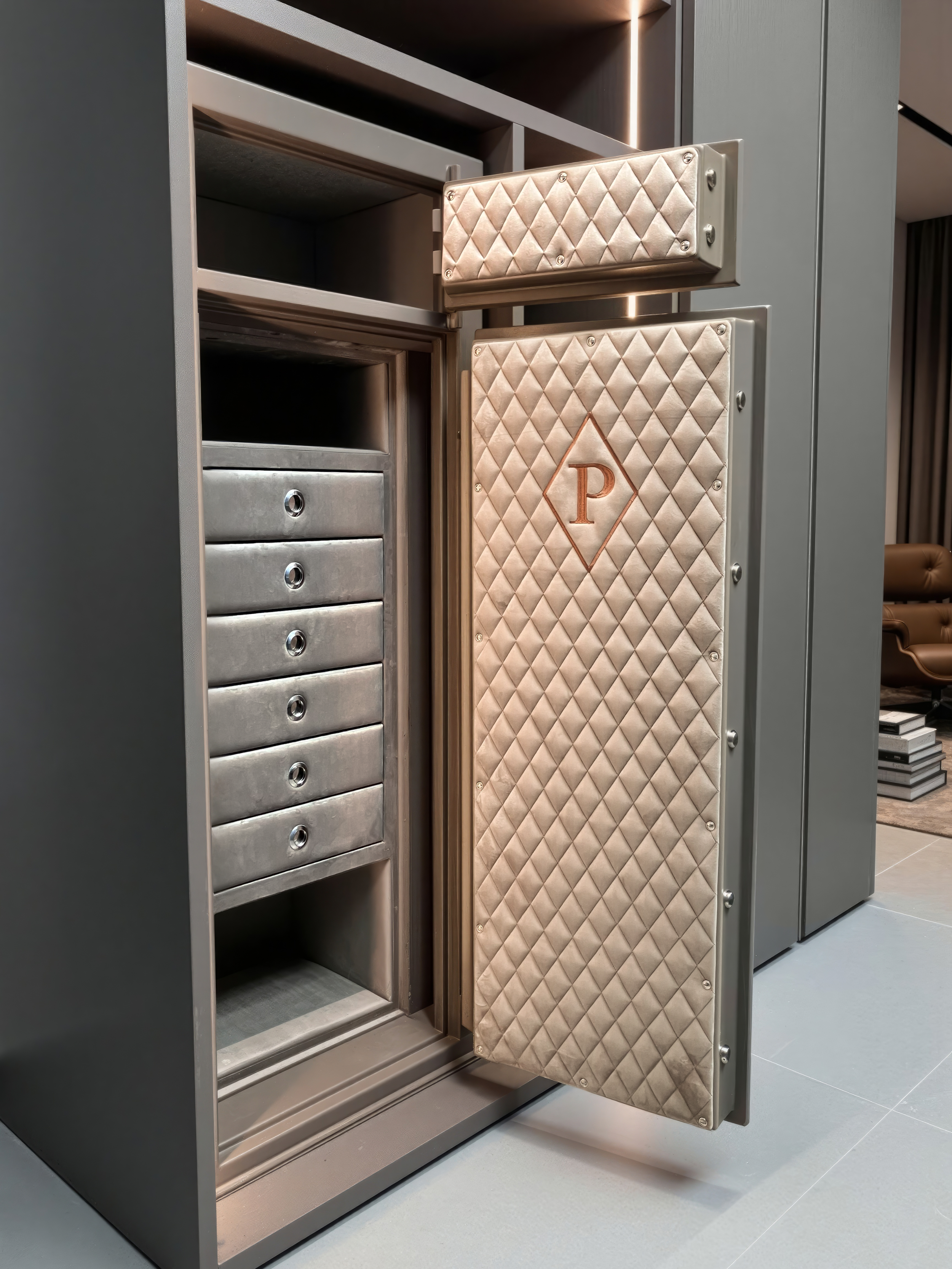 A Custom double doored safe