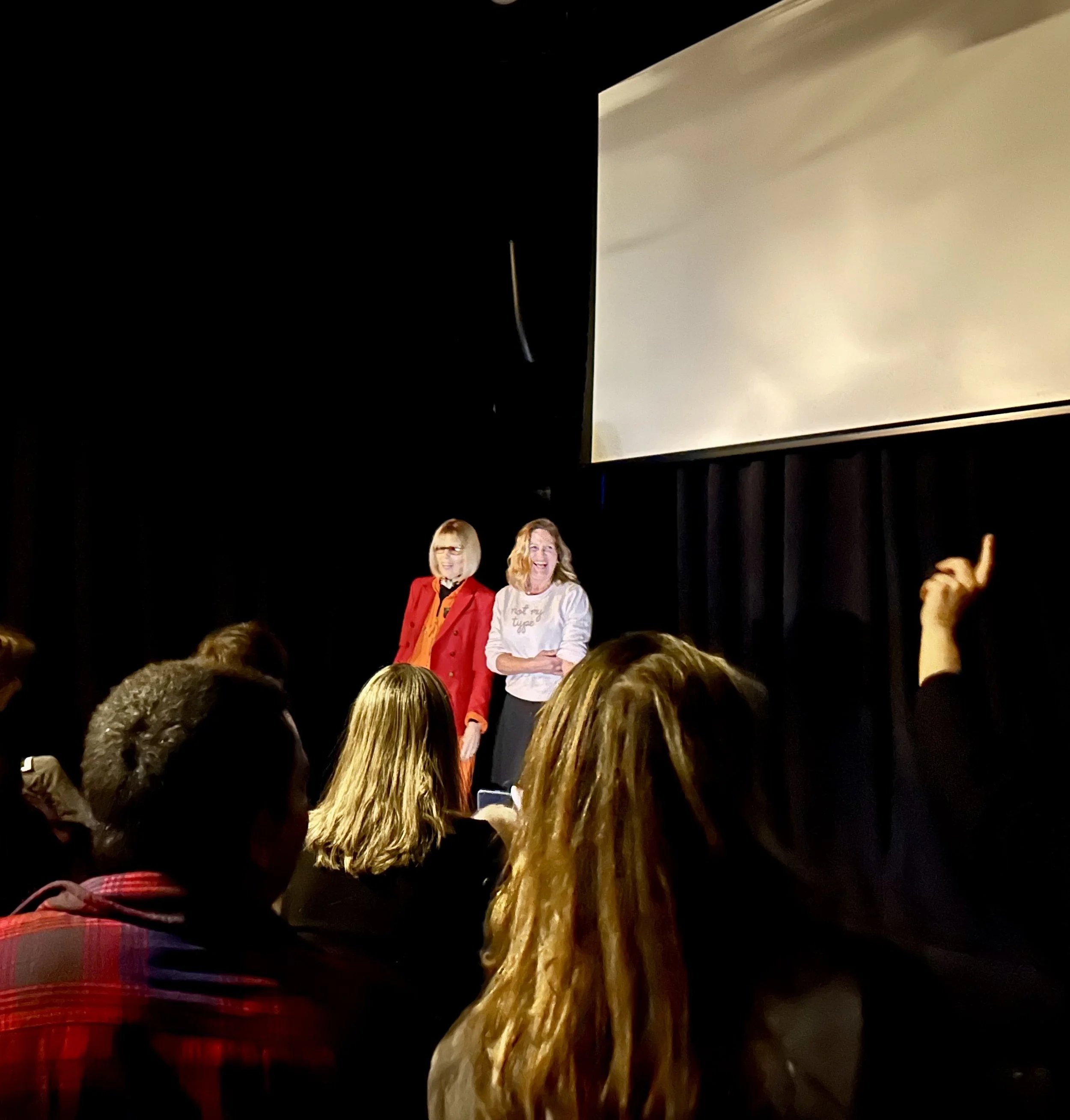 E. Jean Carroll and Ivy Meeropol, Depot Docs screening of Ask E. Jean, Jan. 23, 2026.