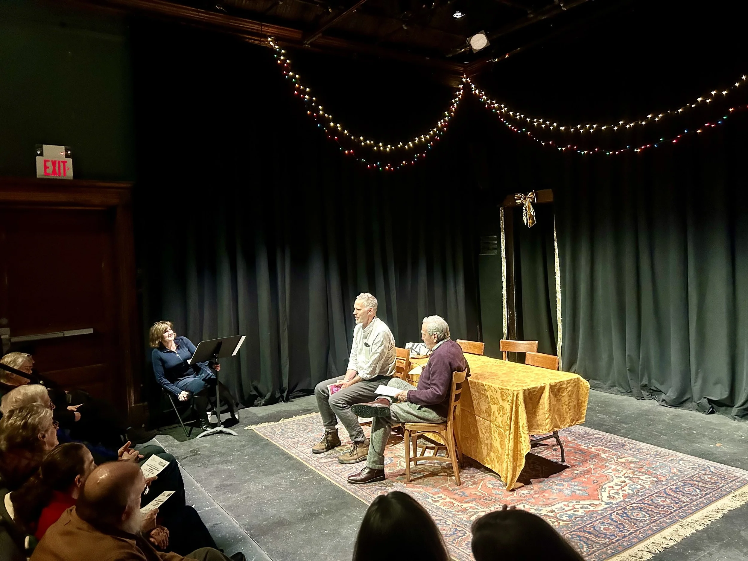 Talkback following a staged reading of Thornton Wilder's The Long Christmas Dinner. Dec. 14, 2025.