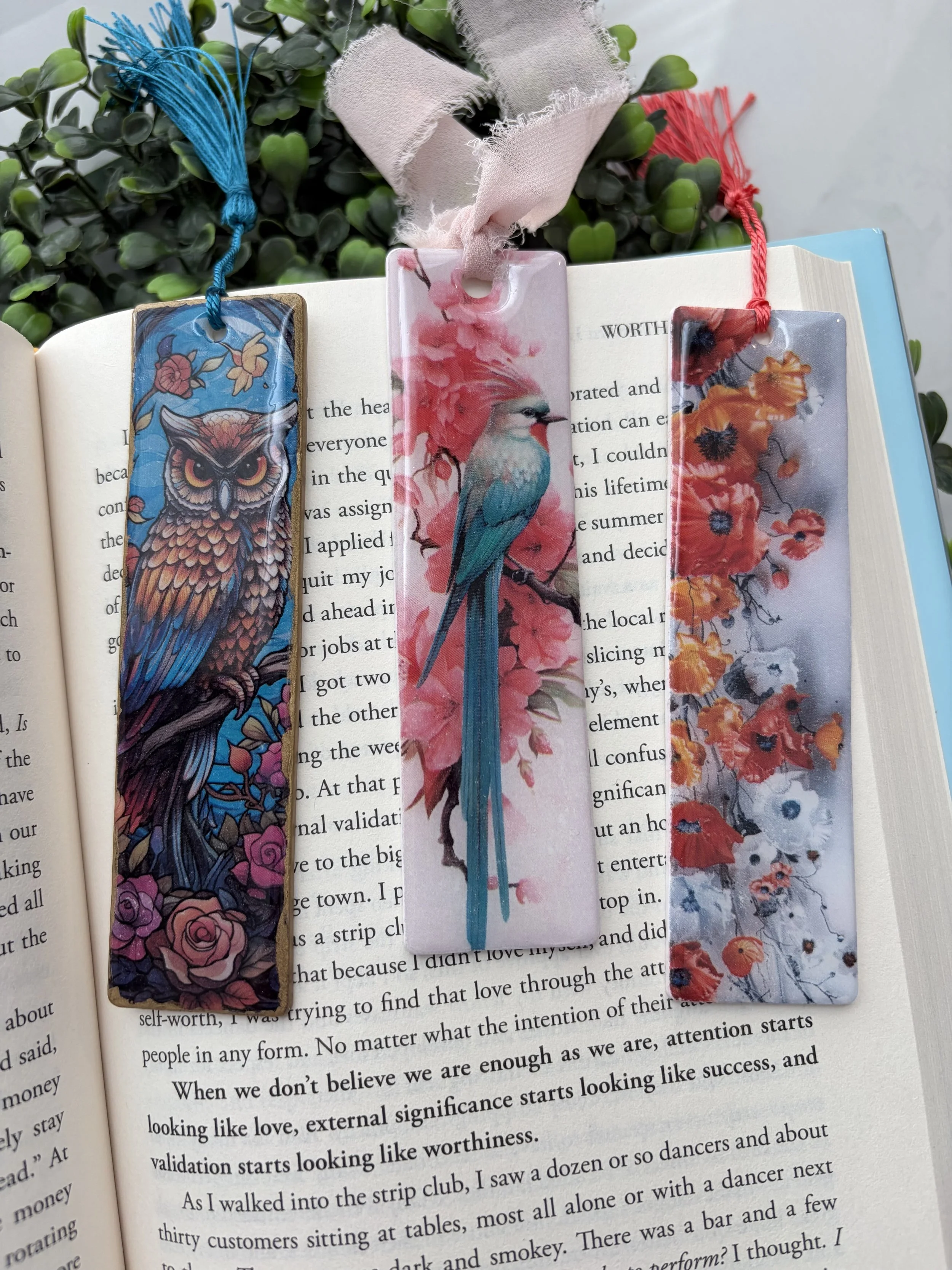 Artistic Polymer Clay Bookmarks with Resin Finish