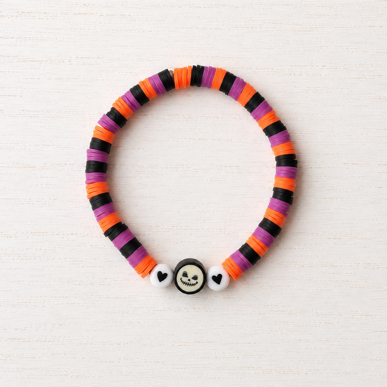 Halloween Vibes Clay Bead Bracelet