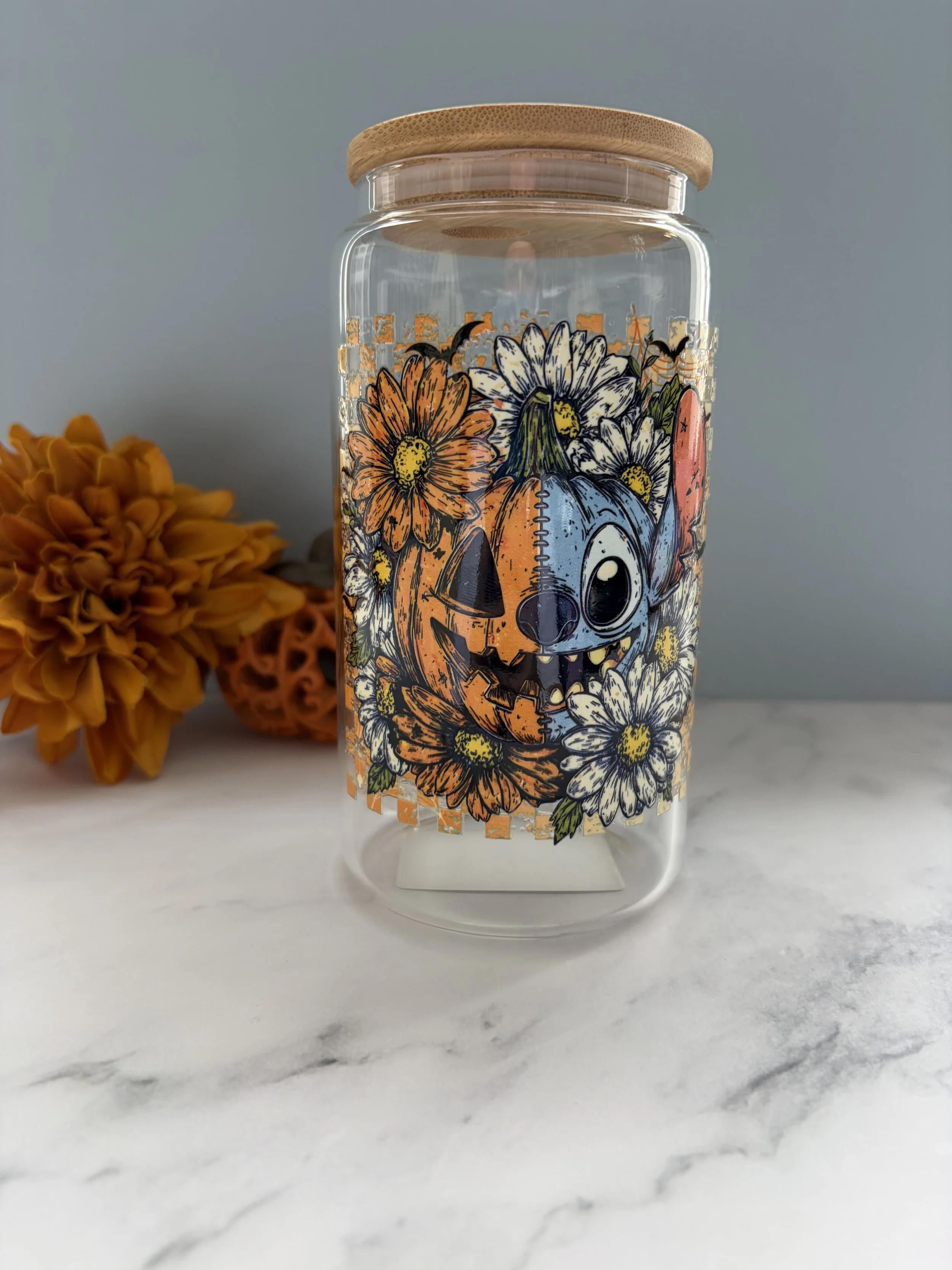 Halloween Alien Fusion Beer Can Glass