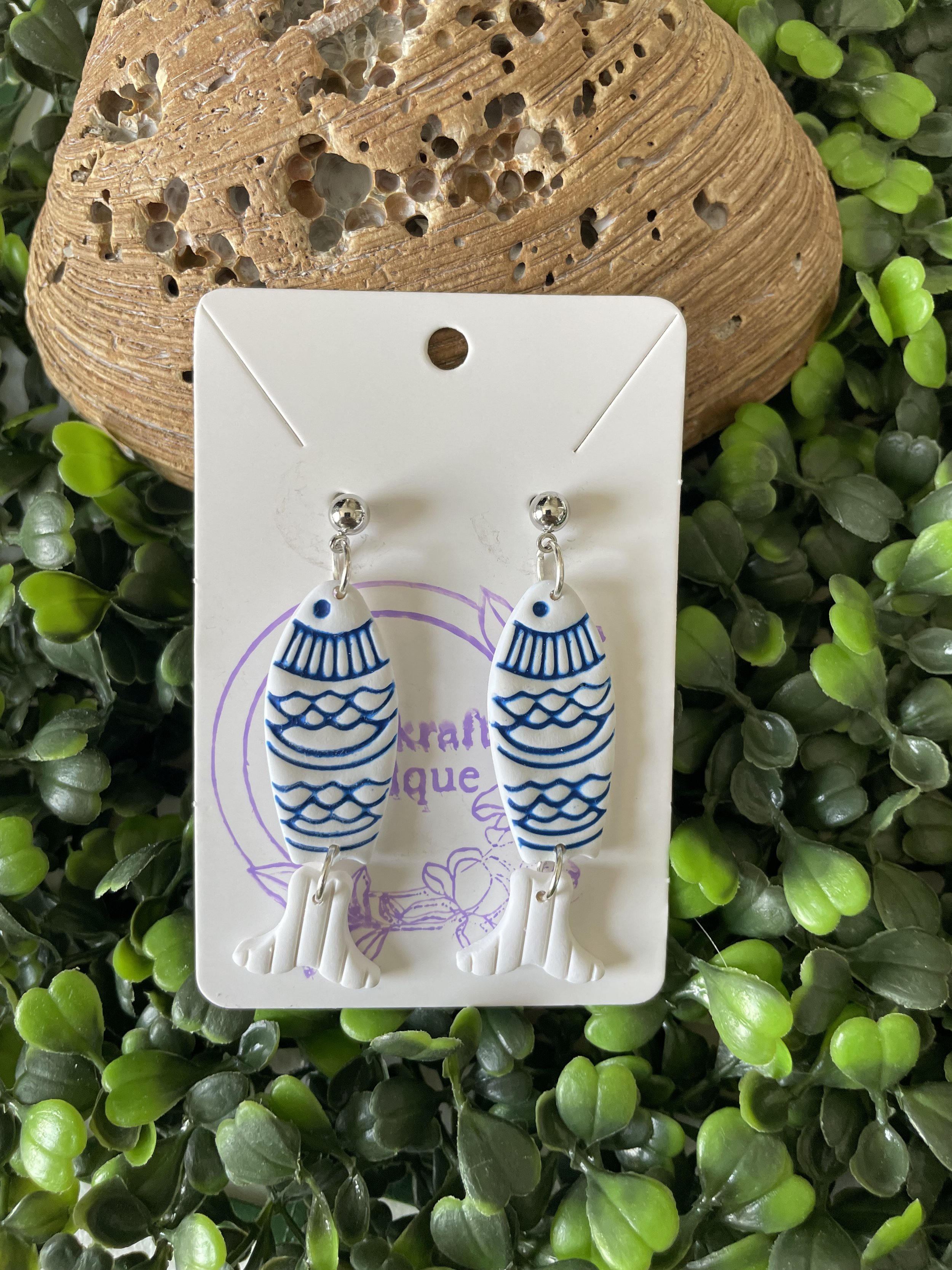 Boho Bluefish - Dangle Earrings