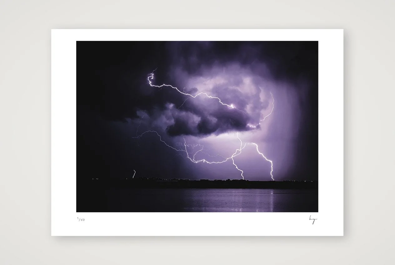 Lightning over lake Titikaka