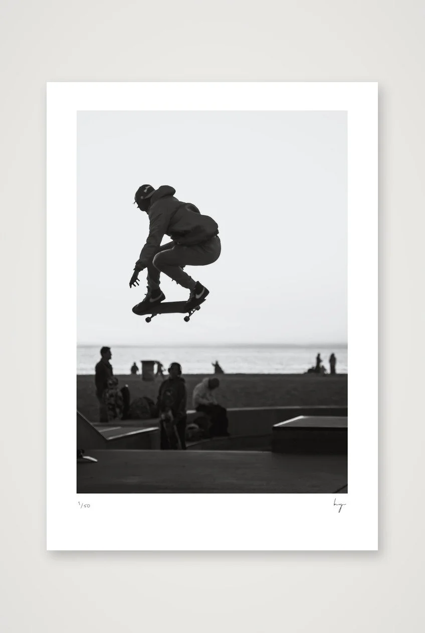 Skaters at venice beach getting some air