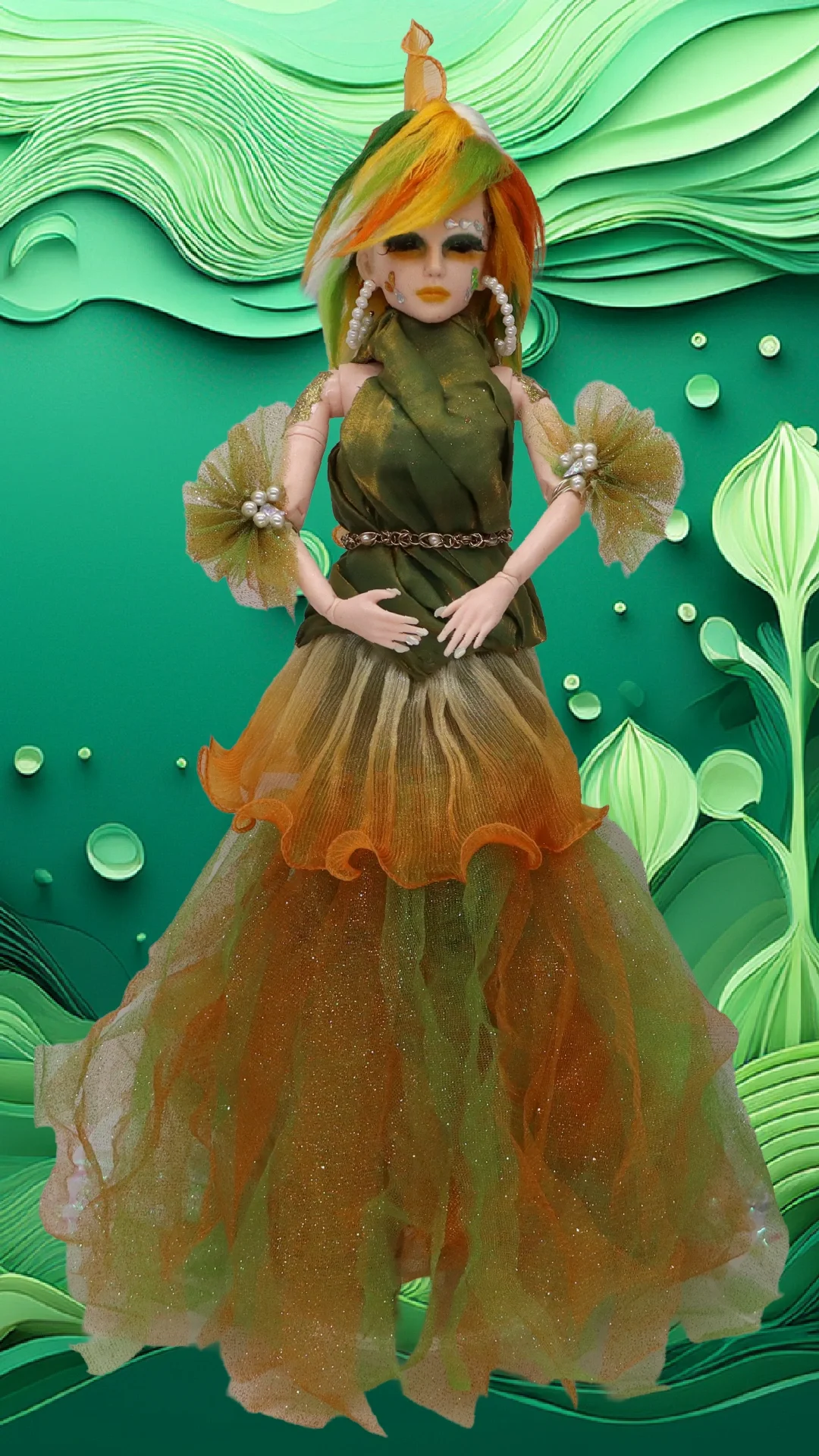 Kai Waatr - Mermaid Couture - Drag Queen Doll