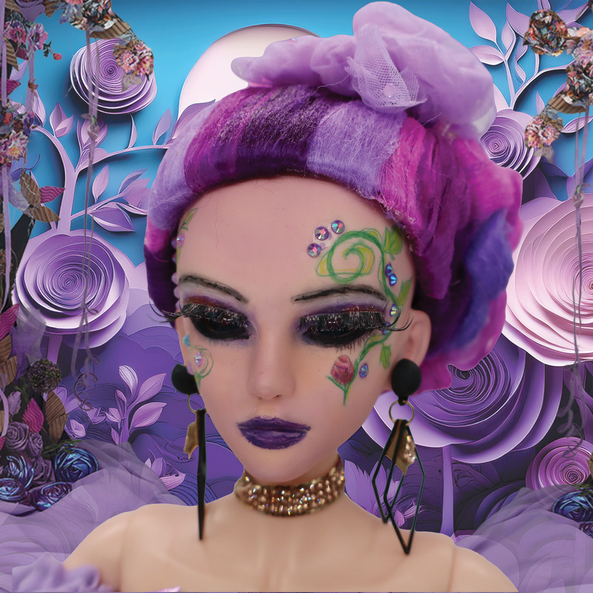 Enchanted Whimsy OOAK Doll - Violet Petals