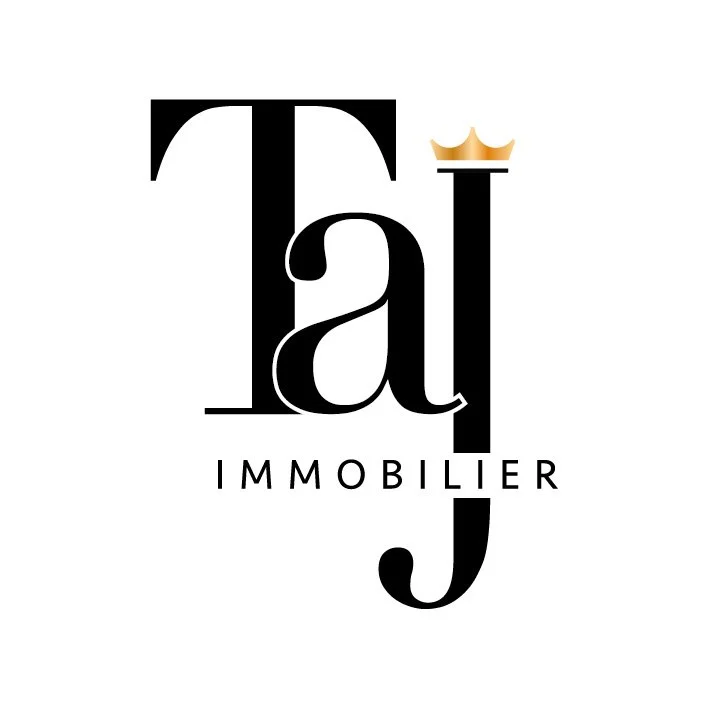 Logo for Tal J Immobilier with a gold crown above the letter J.