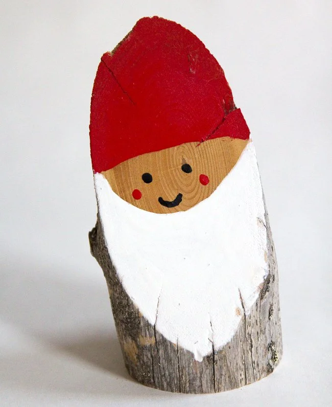 Wooden Stick Santas