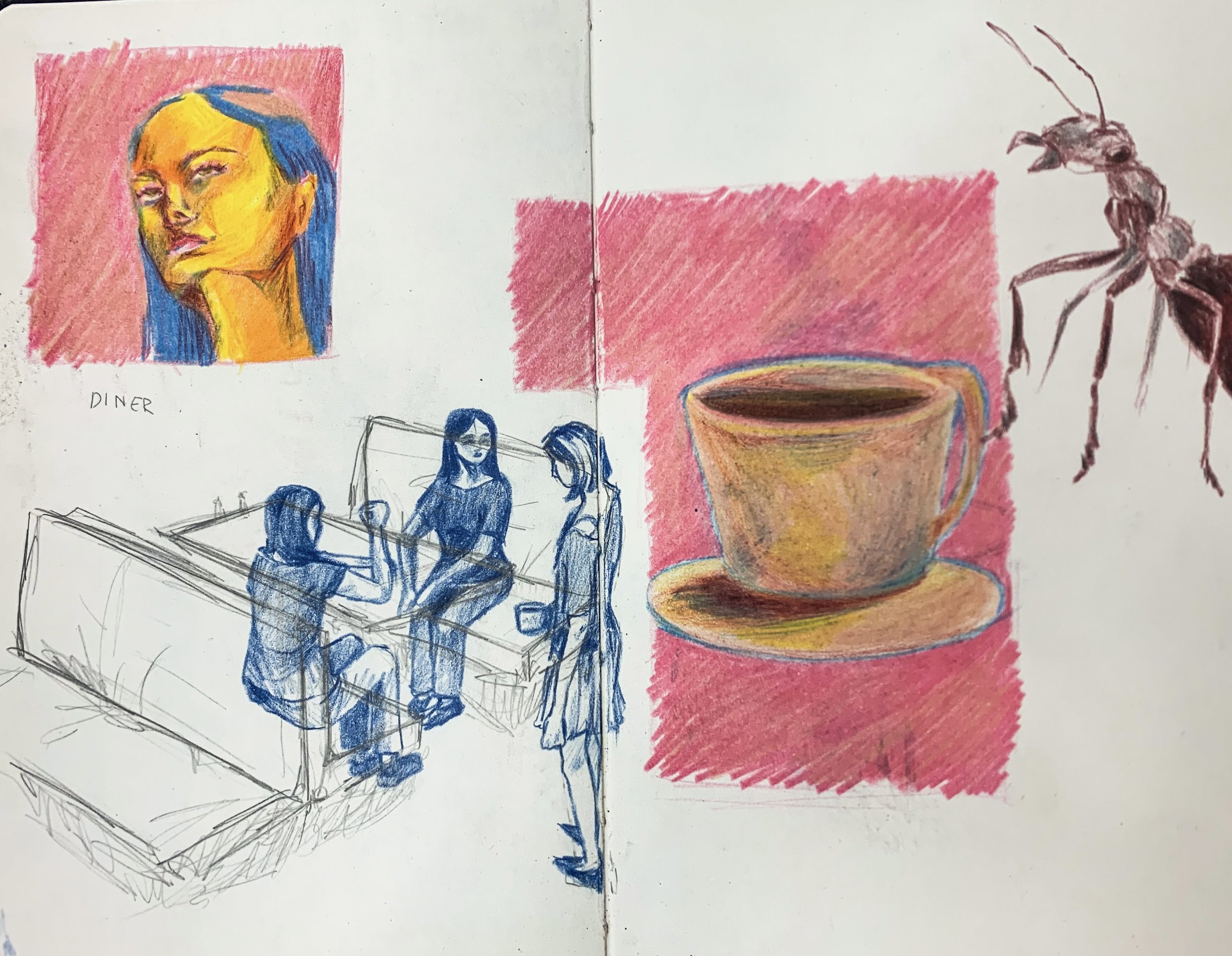 colored pencil, 2023