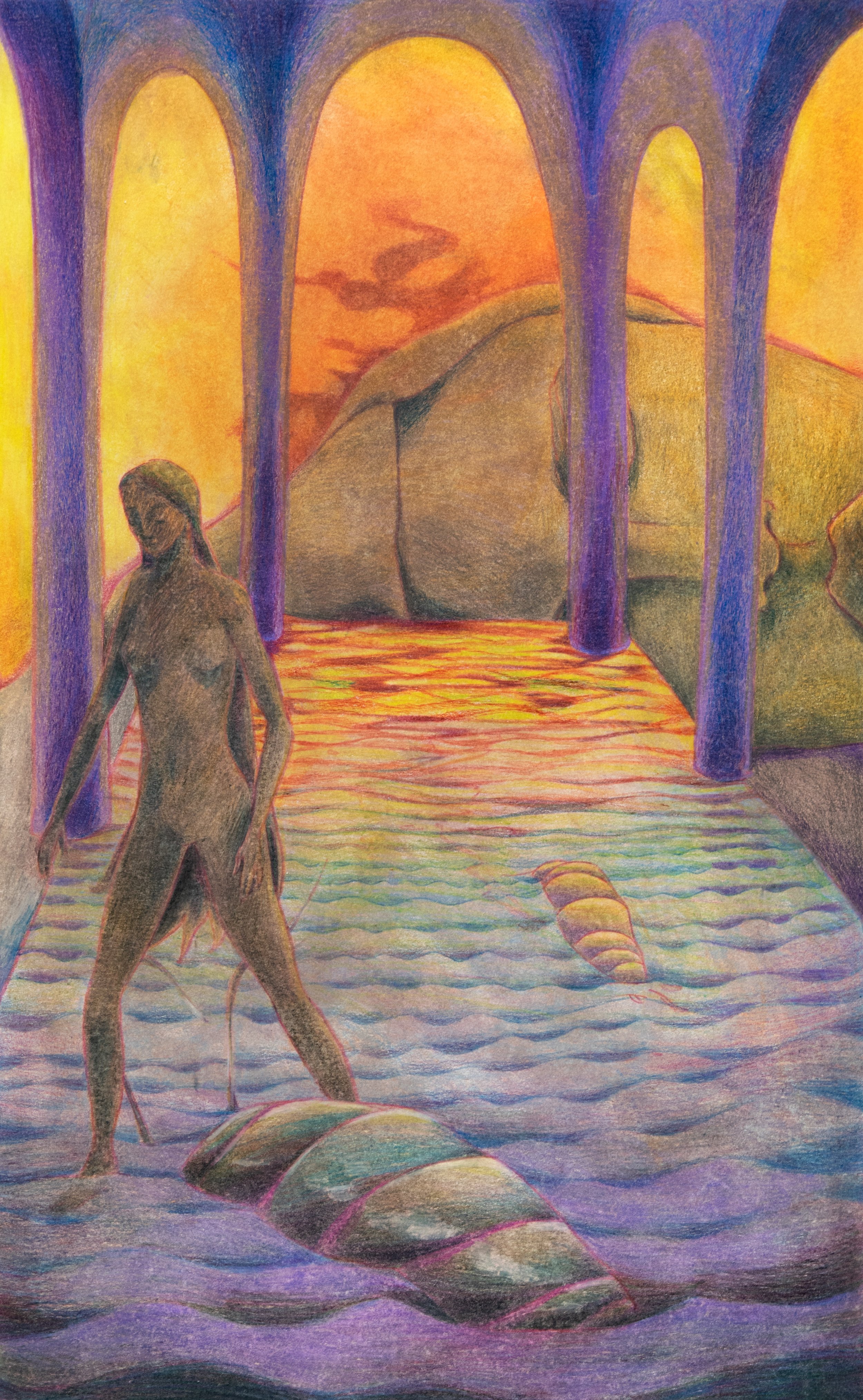 oil & colored pencil, 2024