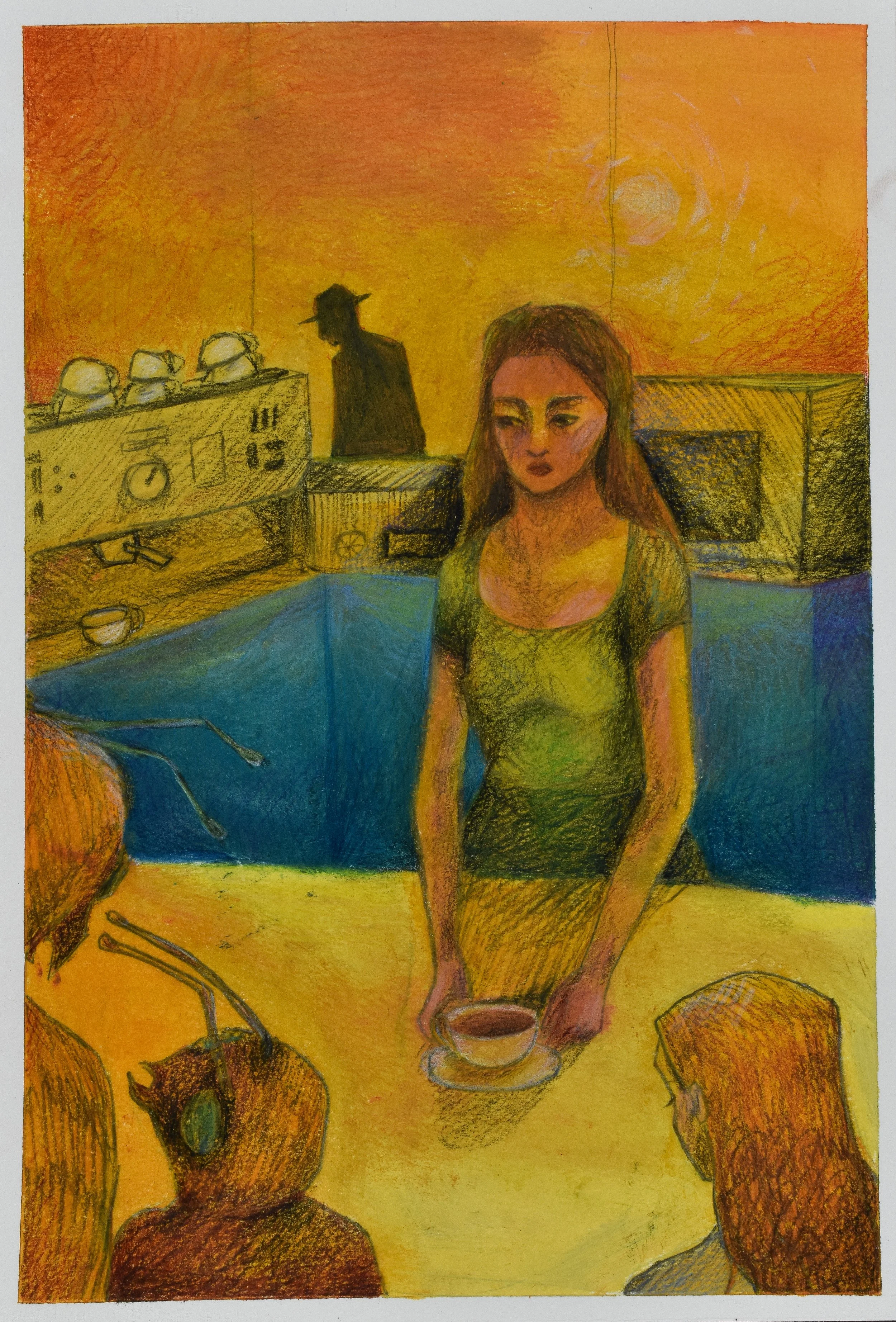 oil, colored pencil & charcoal, 2023