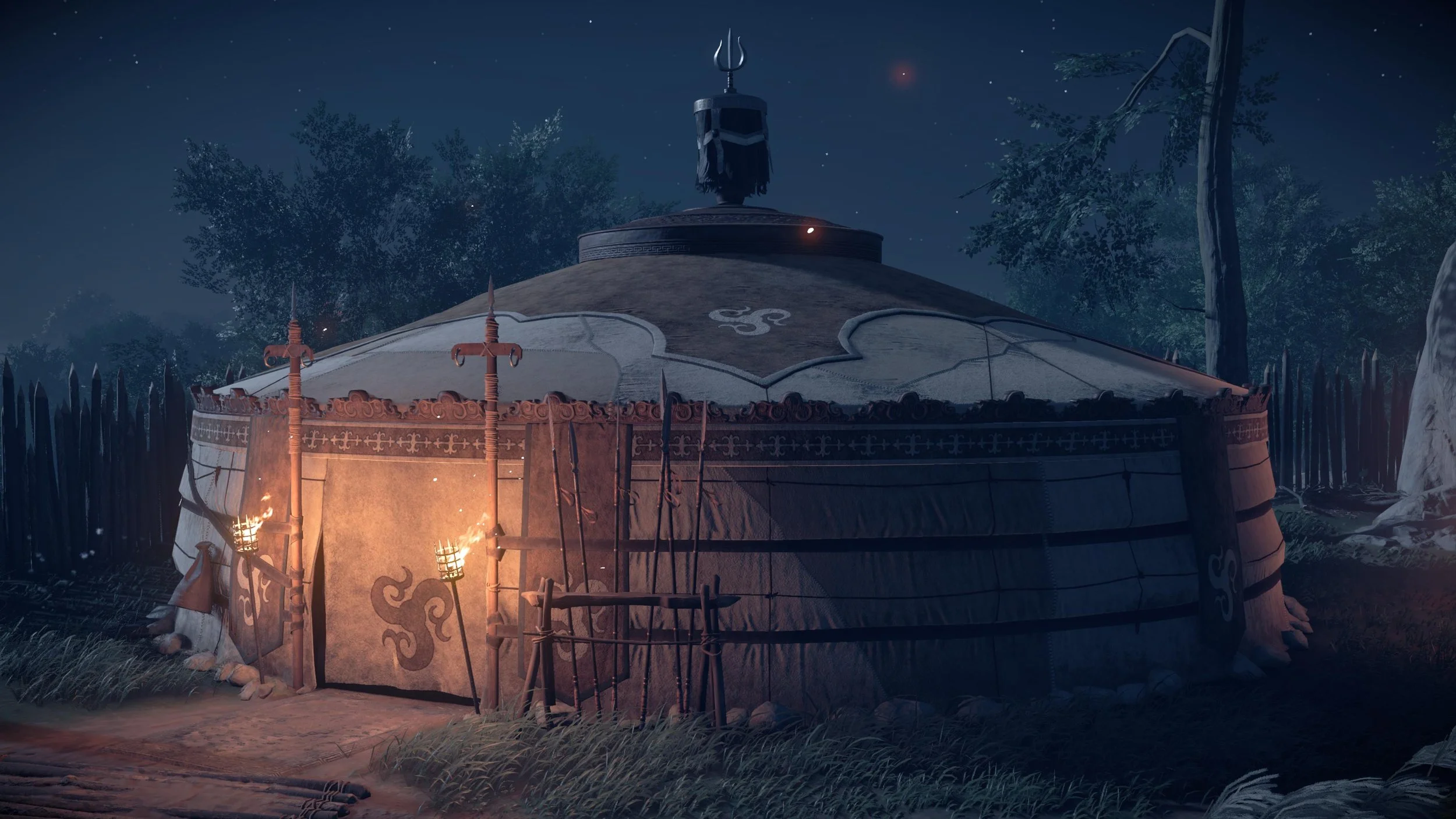 Large Yurt, Modeling, Textures & Materials