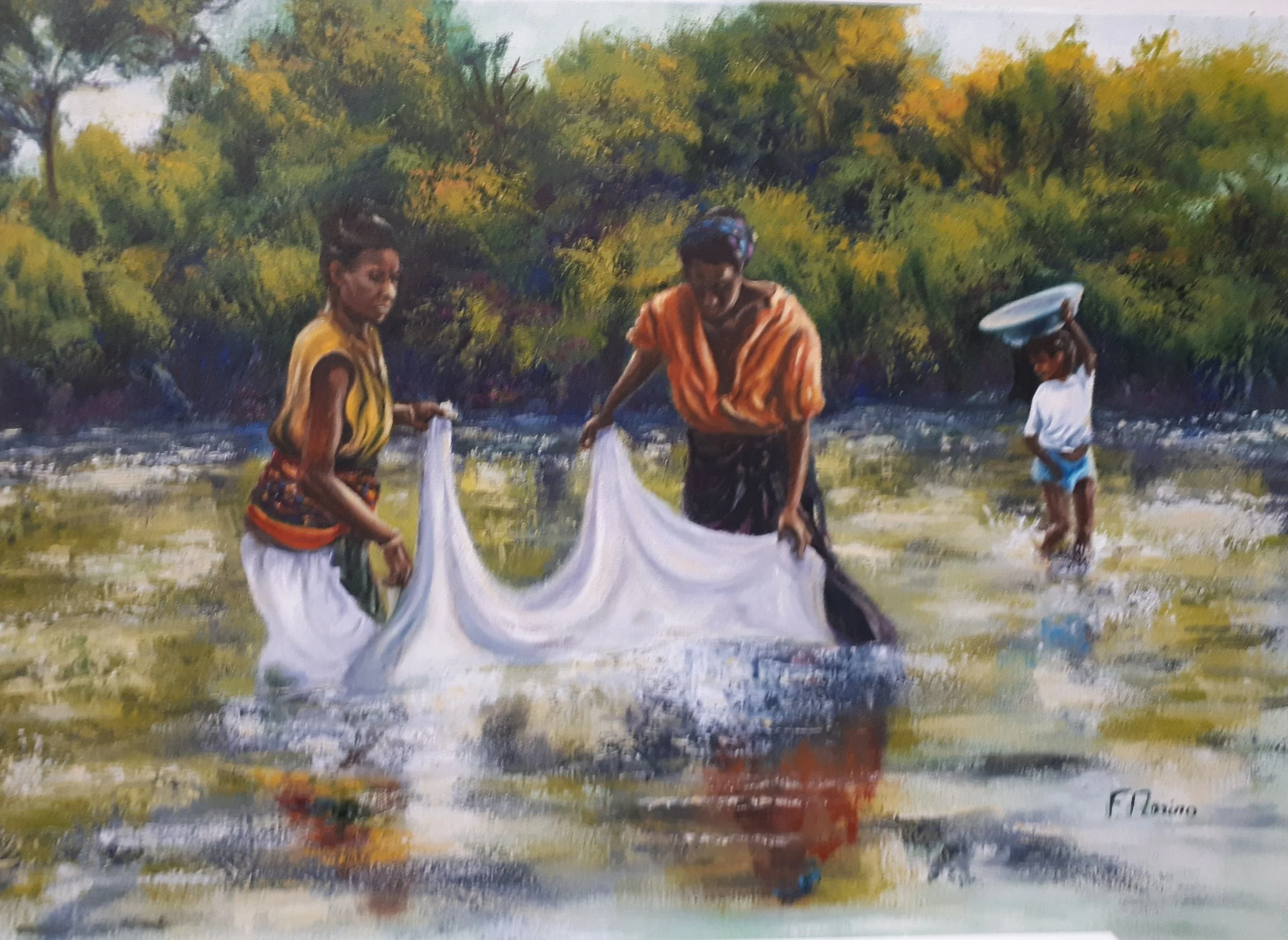 Pesca in Madagascar, opera di Morino Arte & Design
