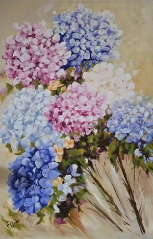 Ortensie, opera di Morino Arte & Design