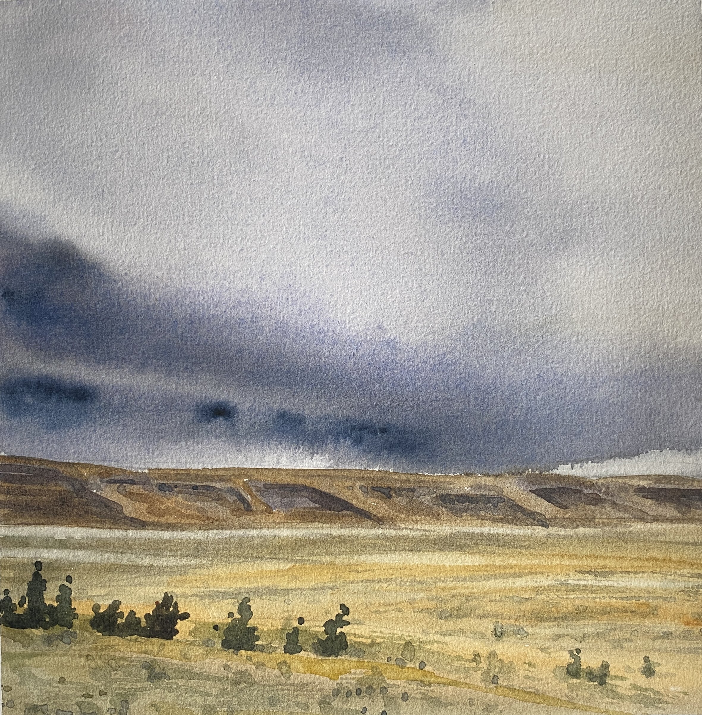 watercolor on paper, 2025, 7"x7"