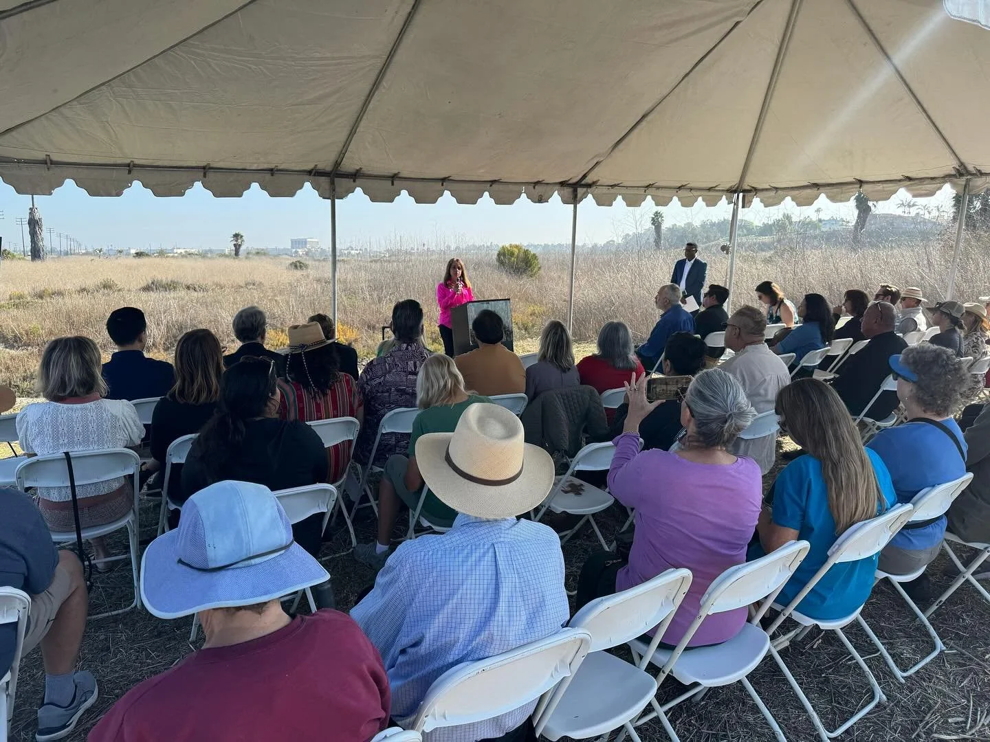 A historic moment - groundbreaking of the Los Cerritos Wetlands restoration project with our community leaders.  We are proud to be a part of the tribal voice in the planning.  @lcwauthority