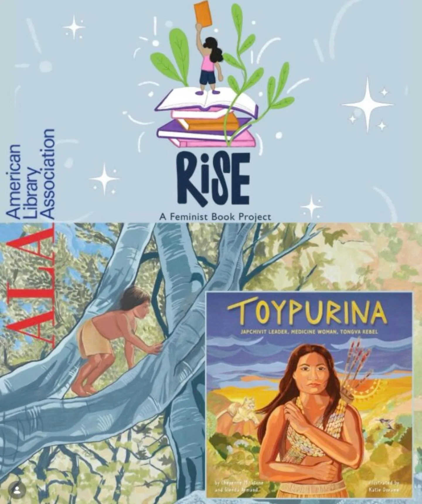 Congratulations @katiedorame for your illustrations in the children&rsquo;s book, &ldquo;Toypurina: Japchivit Leader, Medicine Woman, Tongva Rebel&rdquo; and has been selected for the @americanlibraryassociation 2026 Rise: A Feminist Book Project for
