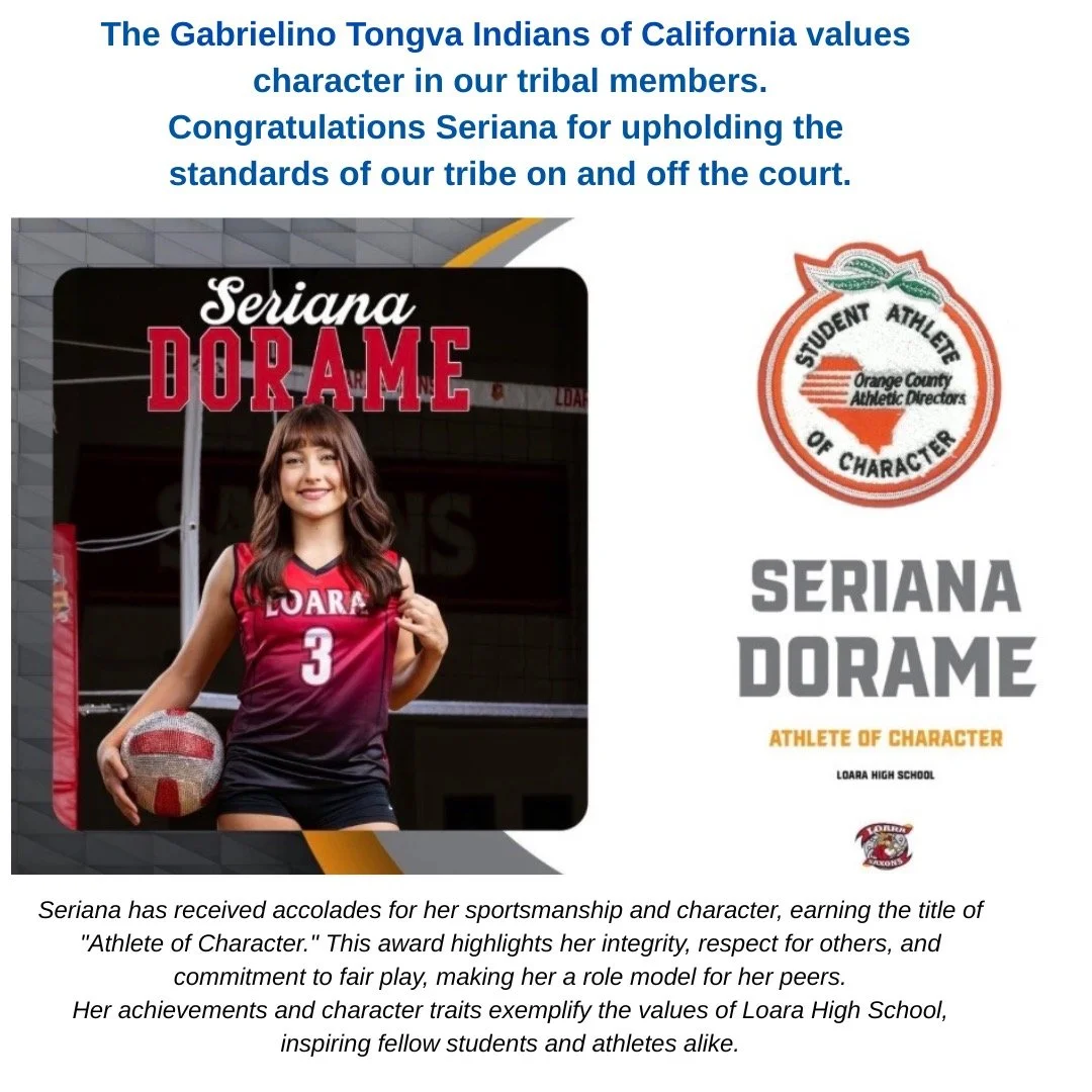Congratulations Seriana for carrying on our tribal traditions of outstanding character and leadership. #tongva #tongvatimes #tongvatribe #tongvapeople #tongva #tongvaland #tongvatimes #tongvapeople #gabrieleno #tongvagabrieleno #sangabriel #sangabrie