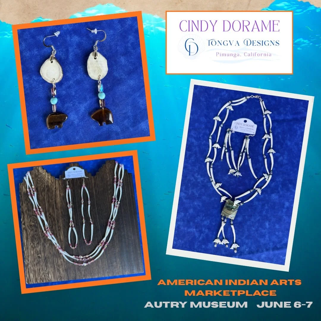 Tongva artist, Cindy Dorame will feature her jewelry at the @theautry this weekend.  #tongva #gabrielino #firstpeople