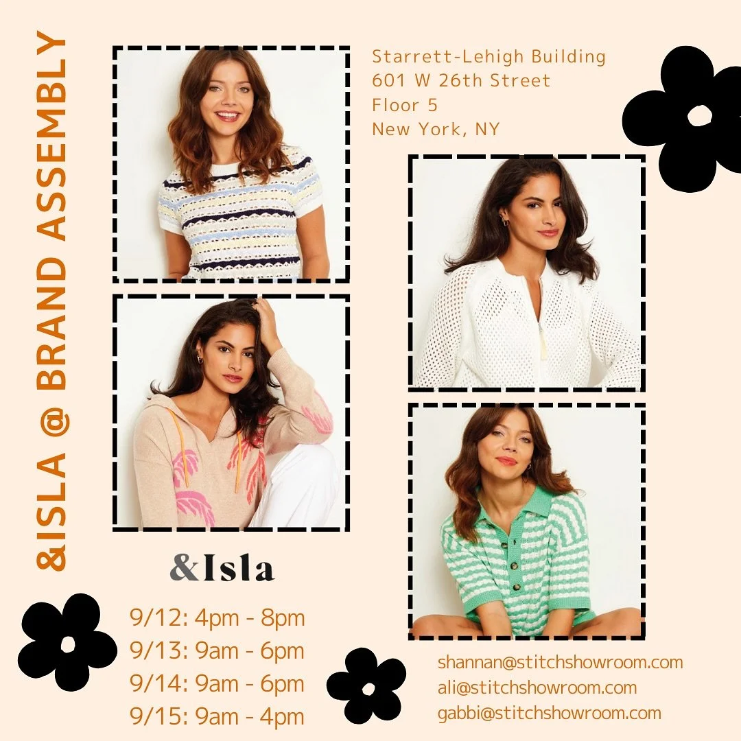 Come see &amp;Isla at Brand Assembly this weekend! 

Email us to make an appointment!