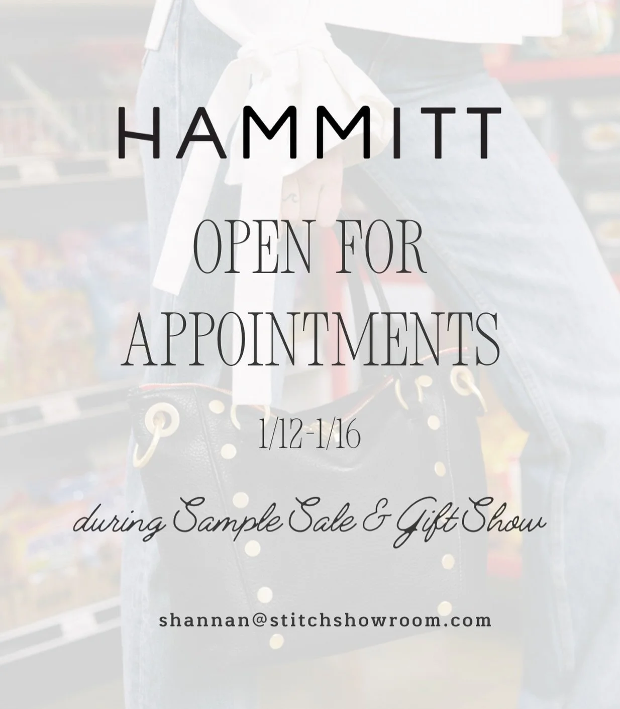We&rsquo;re open for HAMMITT appointments this week!
