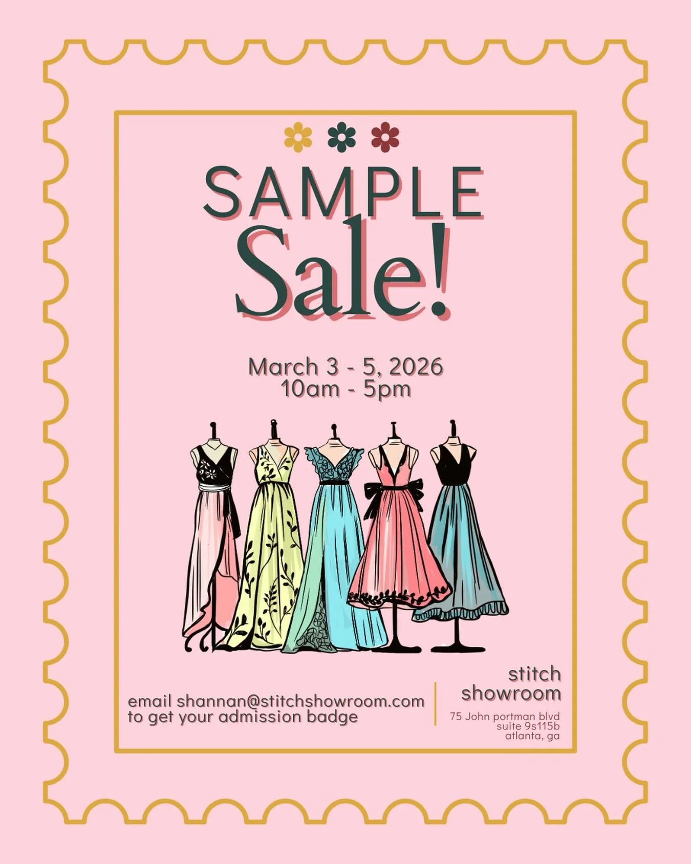 SAMPLE SALE NEXT WEEK!
