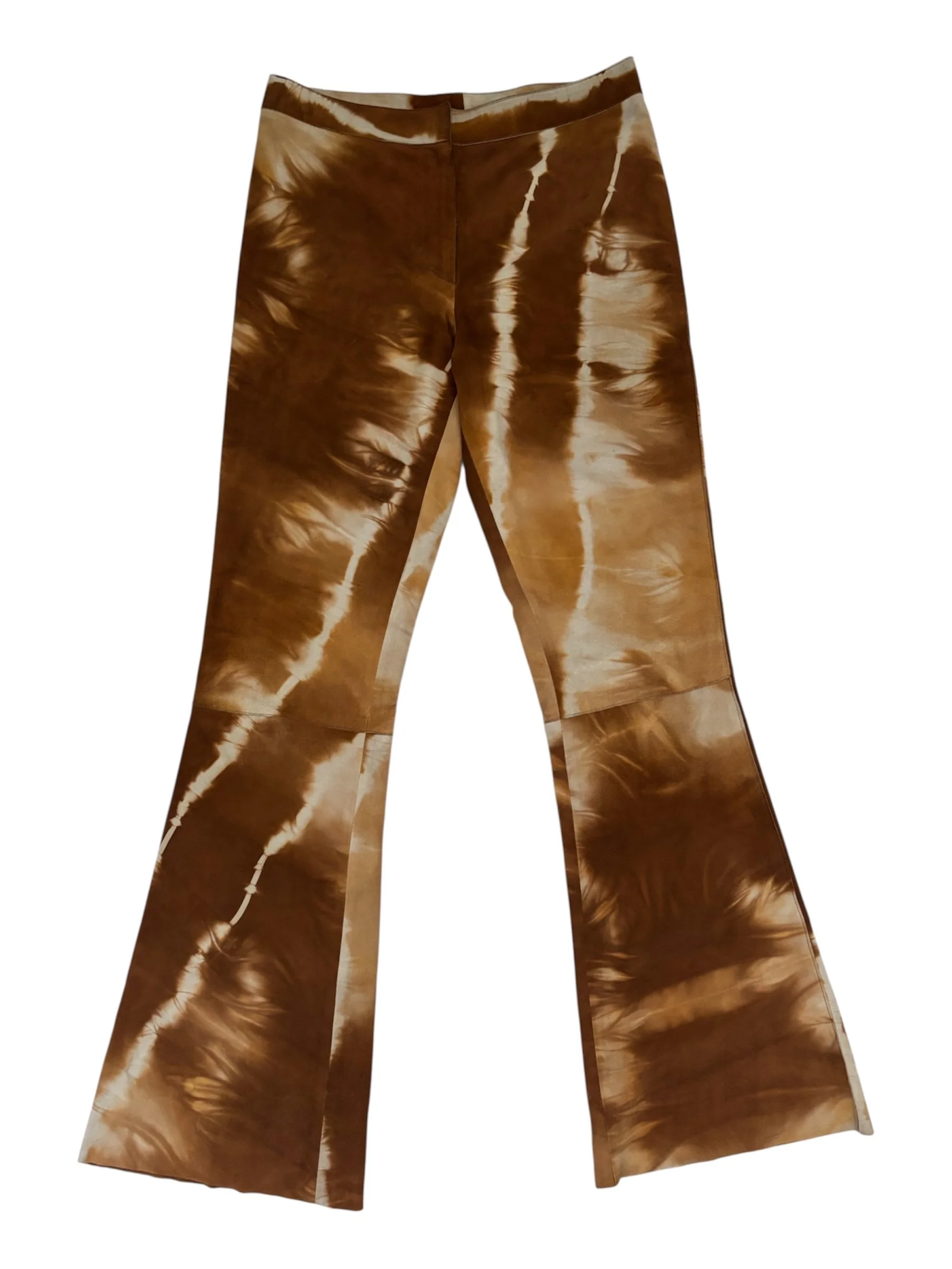 Gucci FW99 Suede Tie Dye Flared Pants