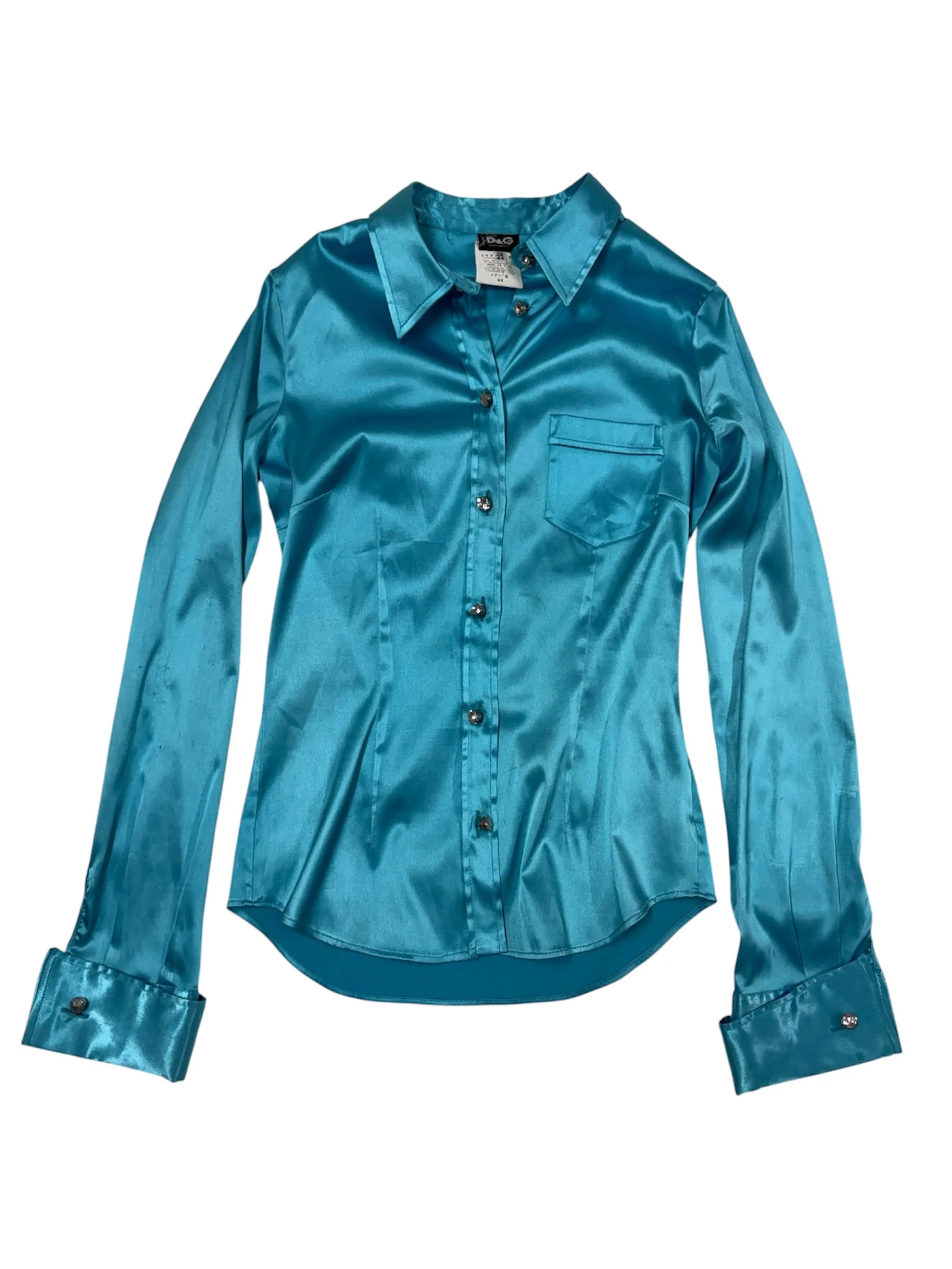 D&G Silk Blue Blouse