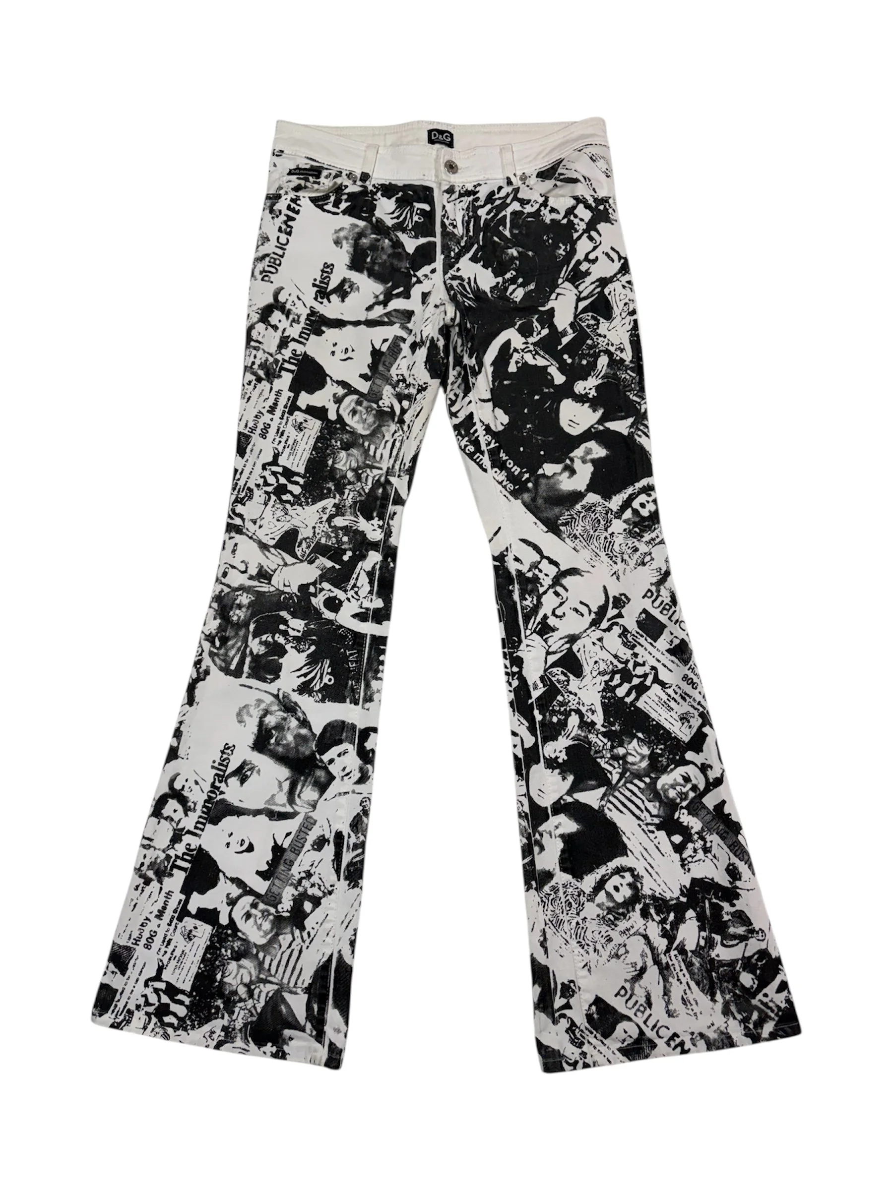 D&G Newspaper Flared Jeans