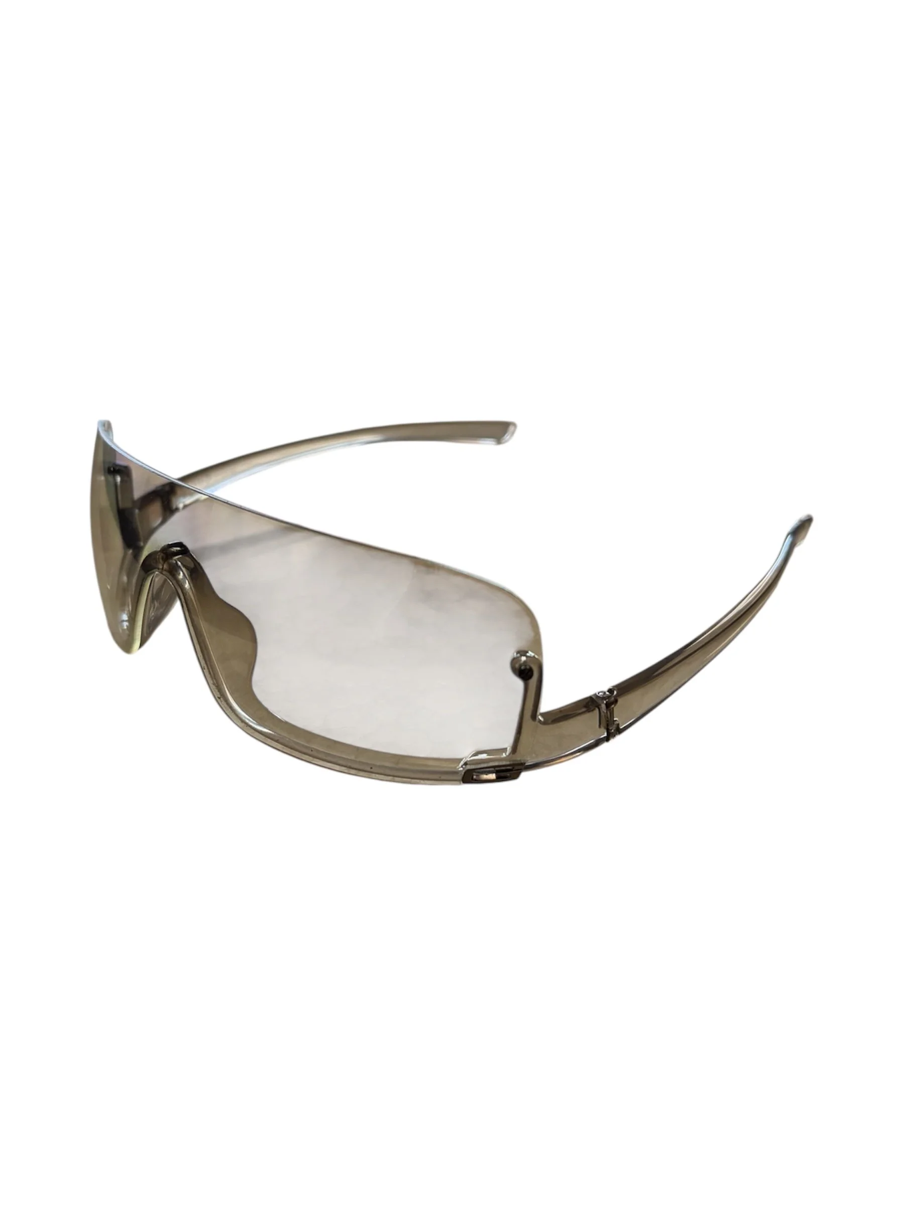 Gucci 2000s Transparent Inverted Shield Glasses