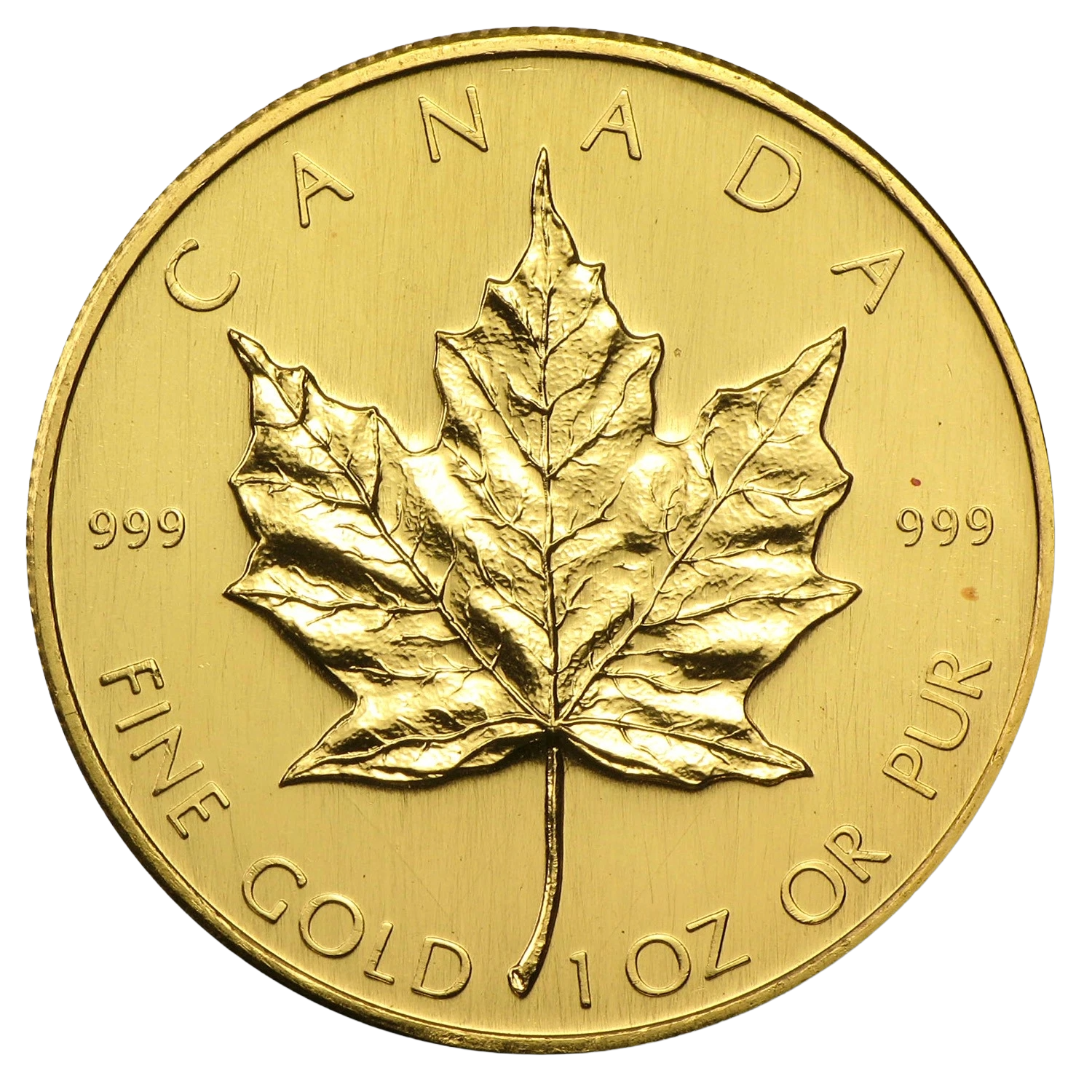 1 oz Gold Maple Leaf Coin $50 BU 1980- Royal Canadian Mint .9999 Gold