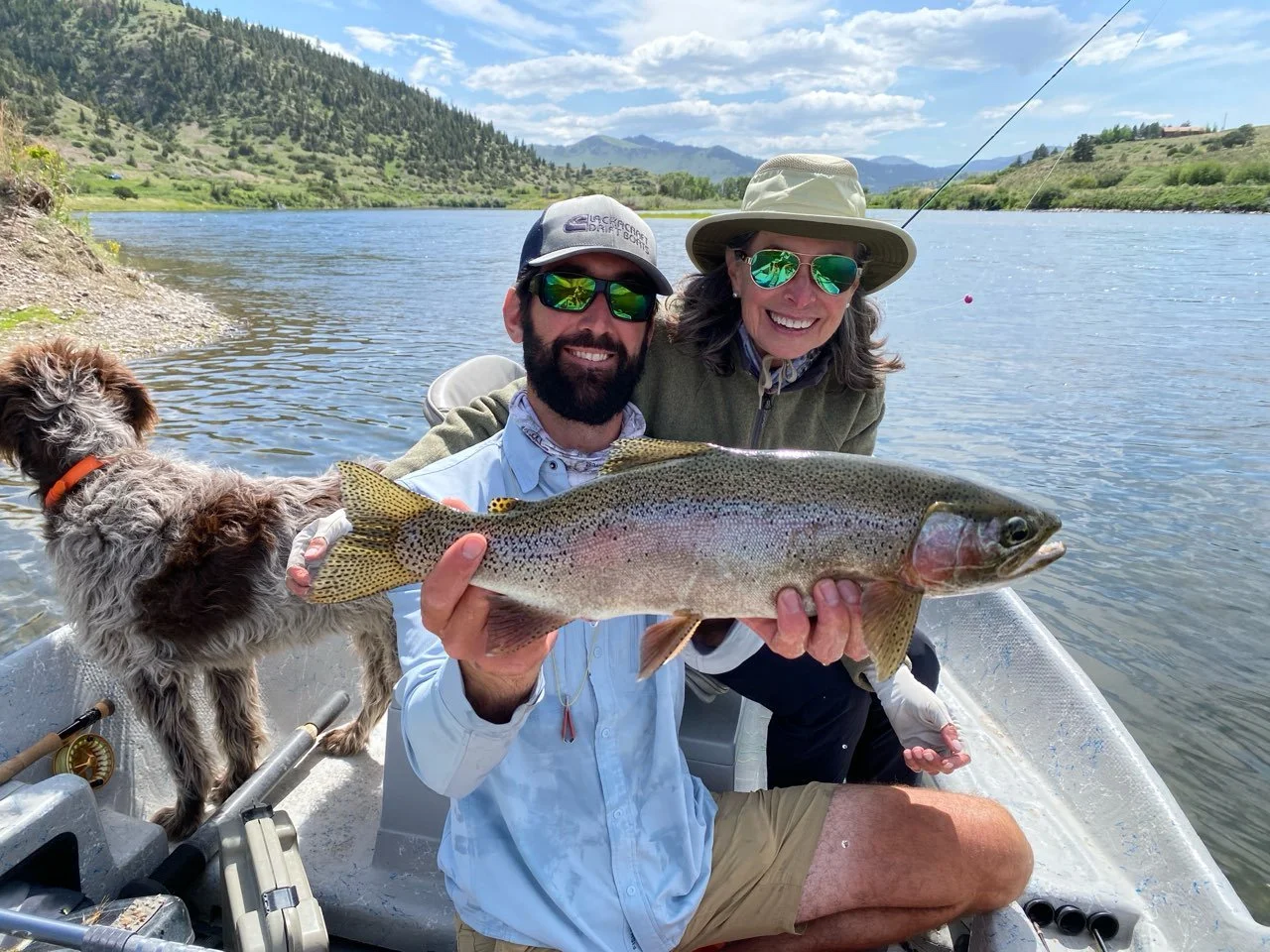 Rainbow trout caught on a dry fly on the Missouri River.