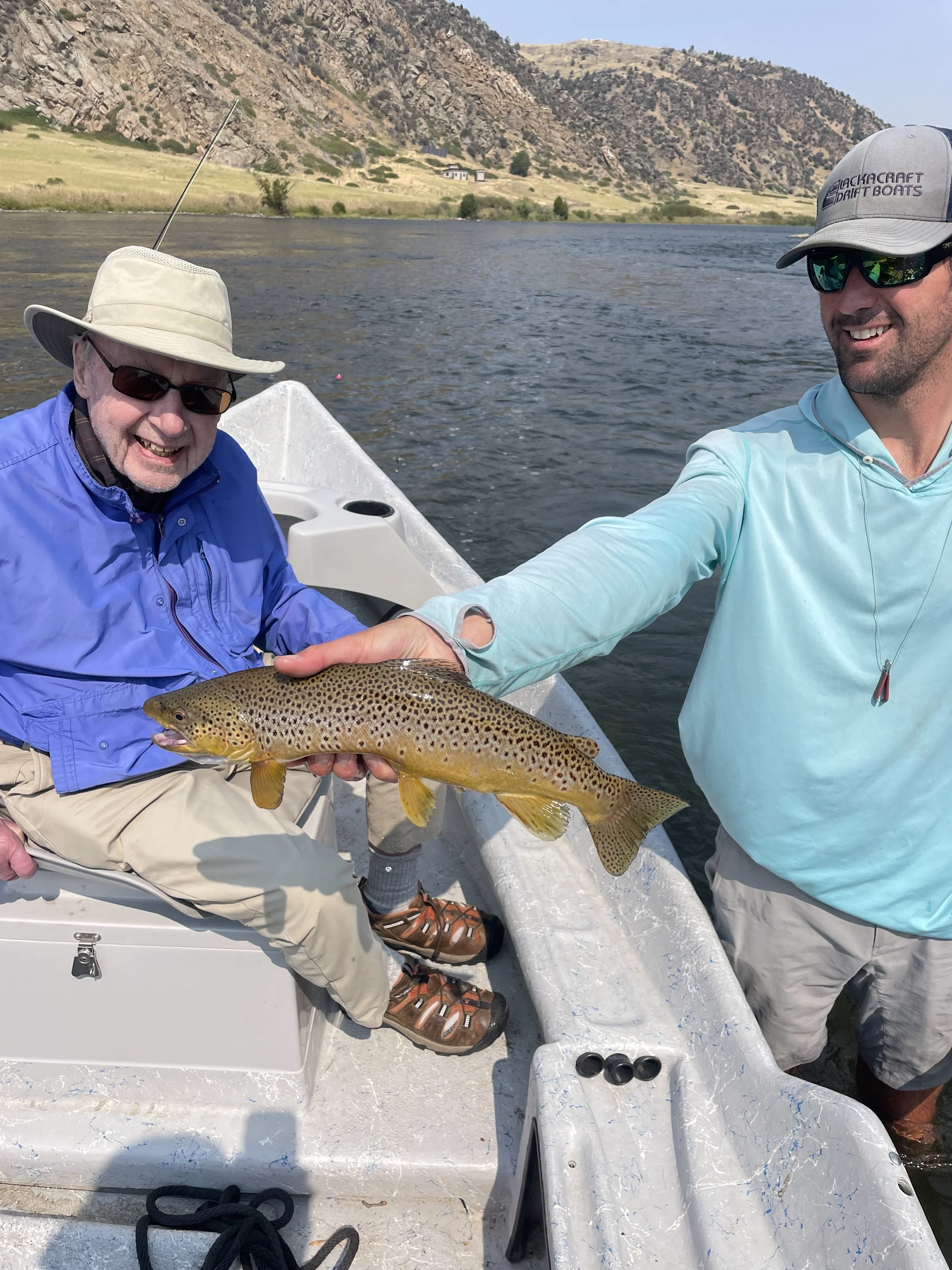 Guided drift boat fly fishing trip in Bozeman Montana