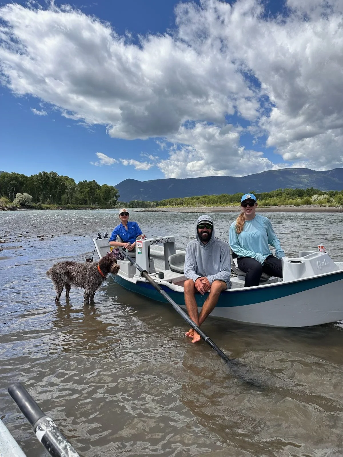 Corporate fly fishing trip on the yellowstone river