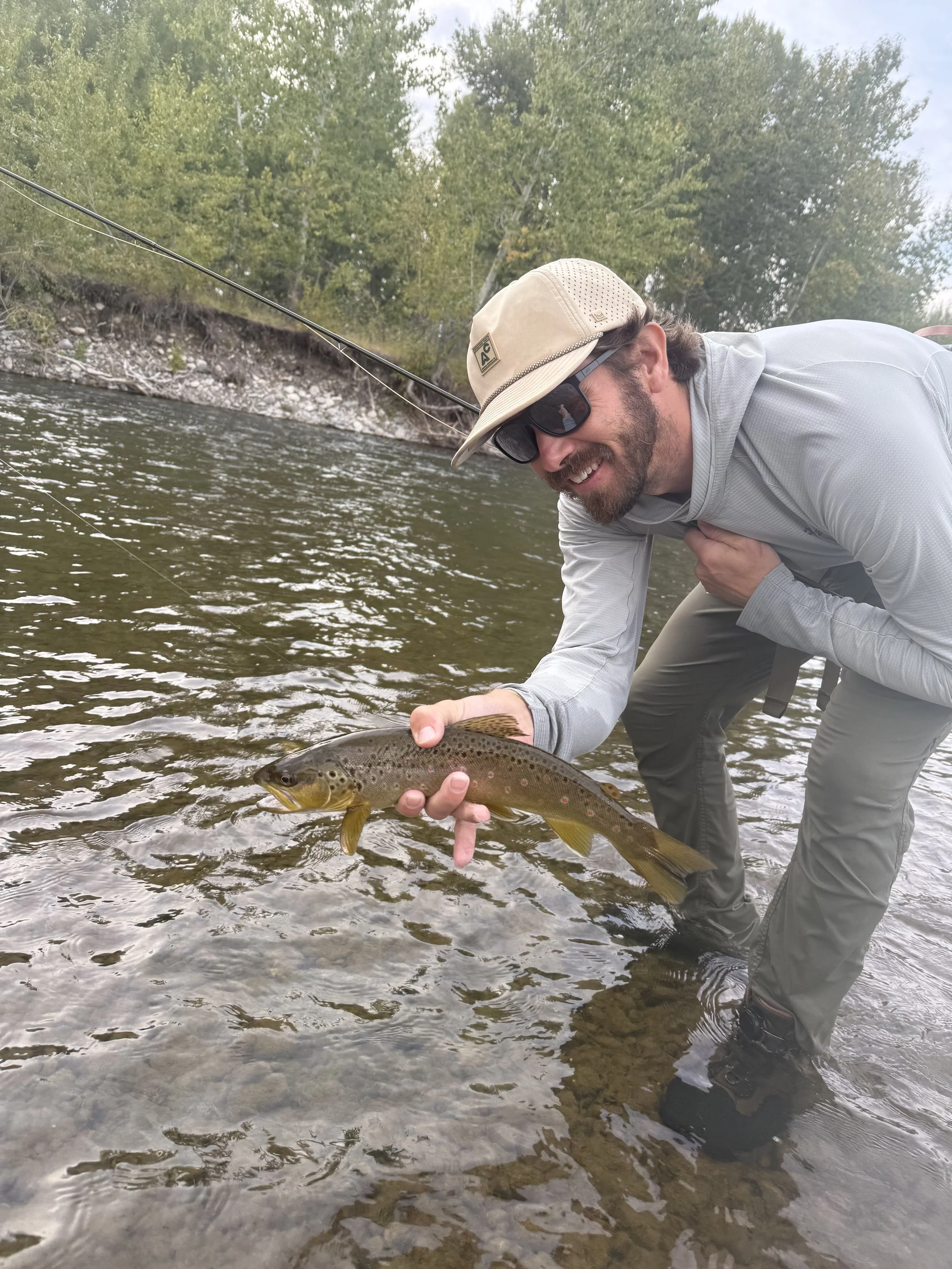 Dry fly fishing in the Gallatin River
