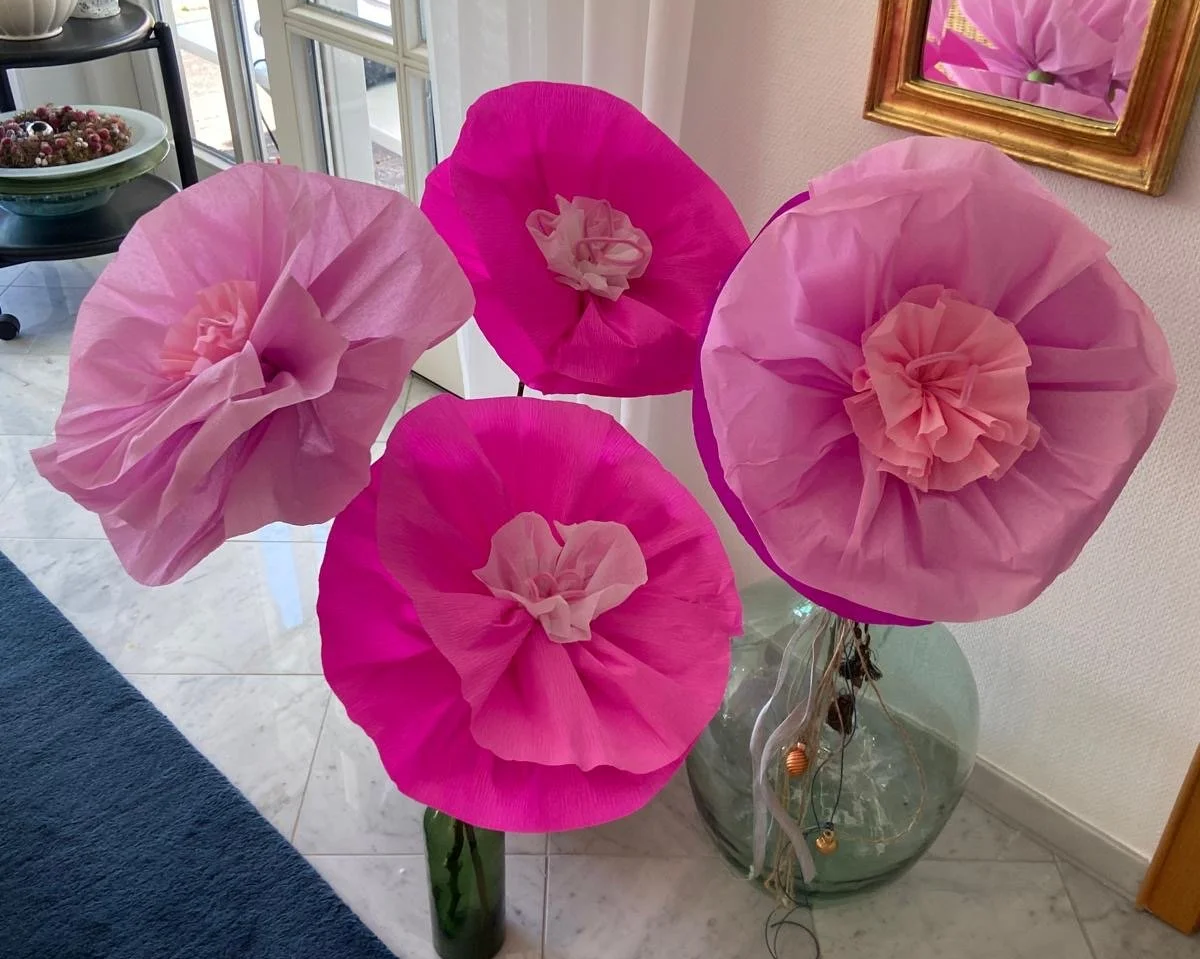 Blumen aus Krepppapier 