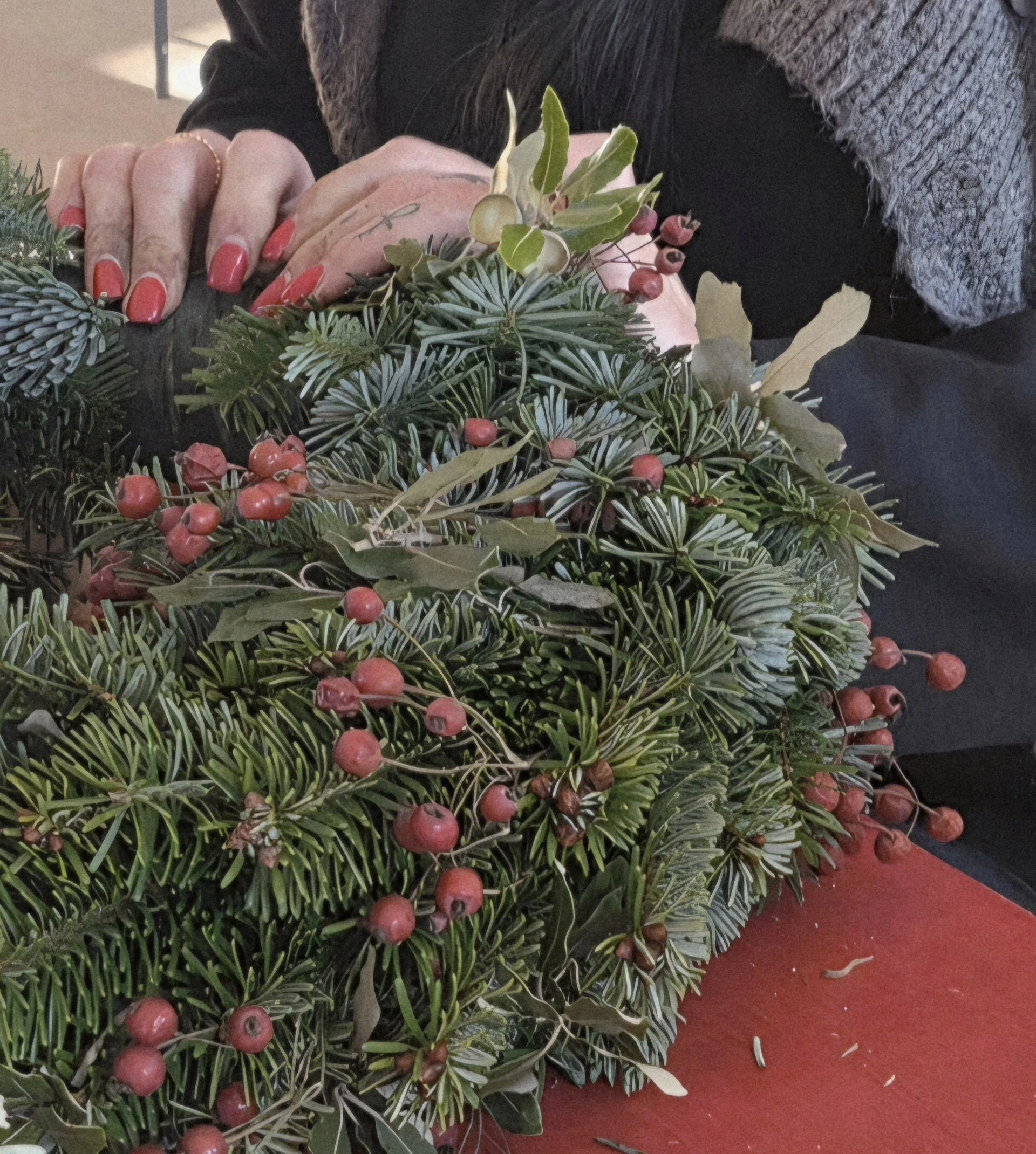 Grüne Kränze zum Advent