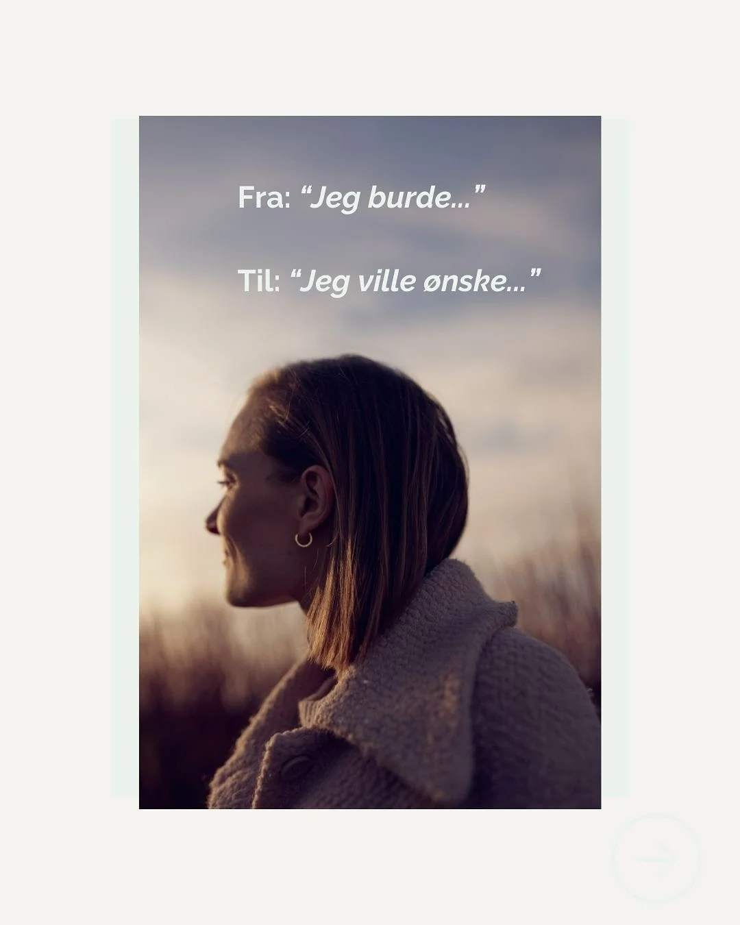 Er du klar til at stoppe med at moralisere over dig selv? 🌱 

Begynd at itales&aelig;tte dine f&oslash;lelser og behov: 
👉 &ldquo;Jeg bliver virkelig ked af det, n&aring;r du siger &lsquo;hold k&aelig;ft&rsquo; til mig&rdquo; eller &ldquo;Jeg kan m