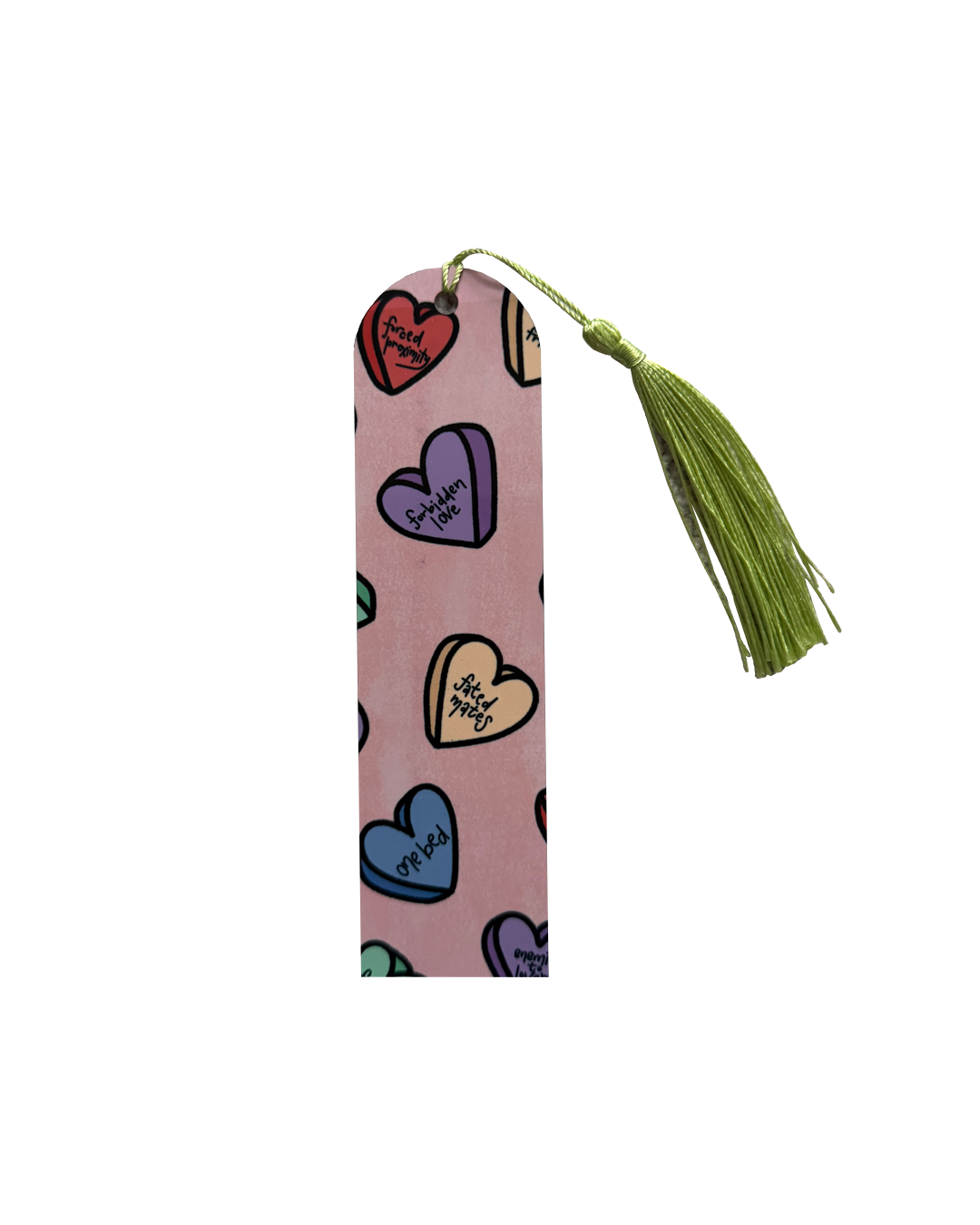 Romance Trope Hearts Bookmark
