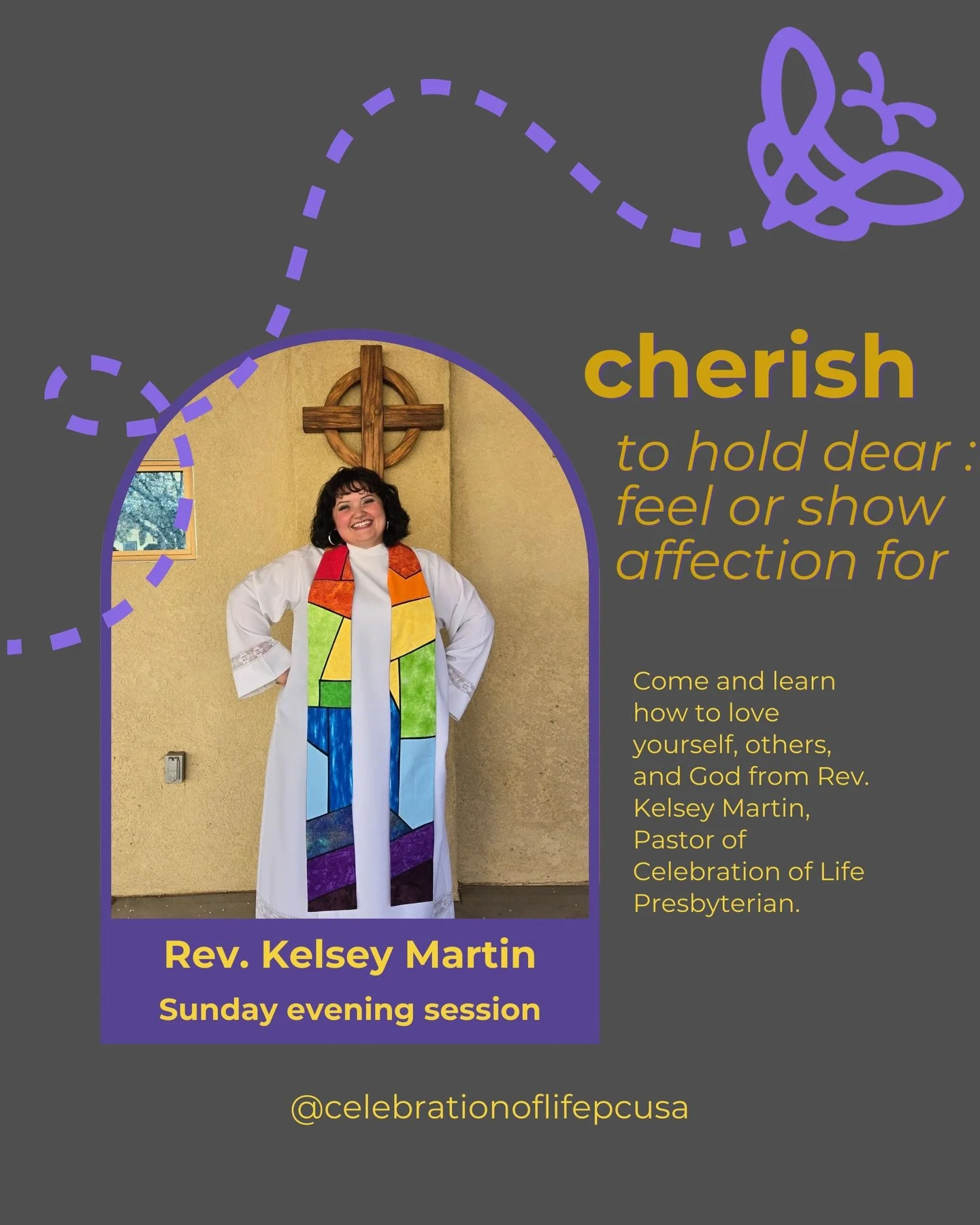 Kelsey (she/her) is recently ordained in the PCUSA. She has explored a breadth of religious communities, being first baptized Catholic and then raised Evangelical, but now finds her home in the rich and inclusive theological traditions of the Presbyt