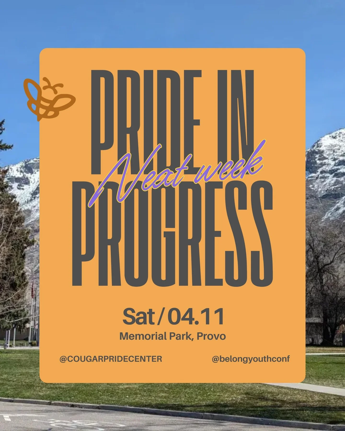 We&rsquo;re so excited to have a table at @cougarpridecenter Pride in Progress again this year. Check out their page to RSVP and follow for more updates then come see us and say hi and get a teeny-tiny bee 🐝
