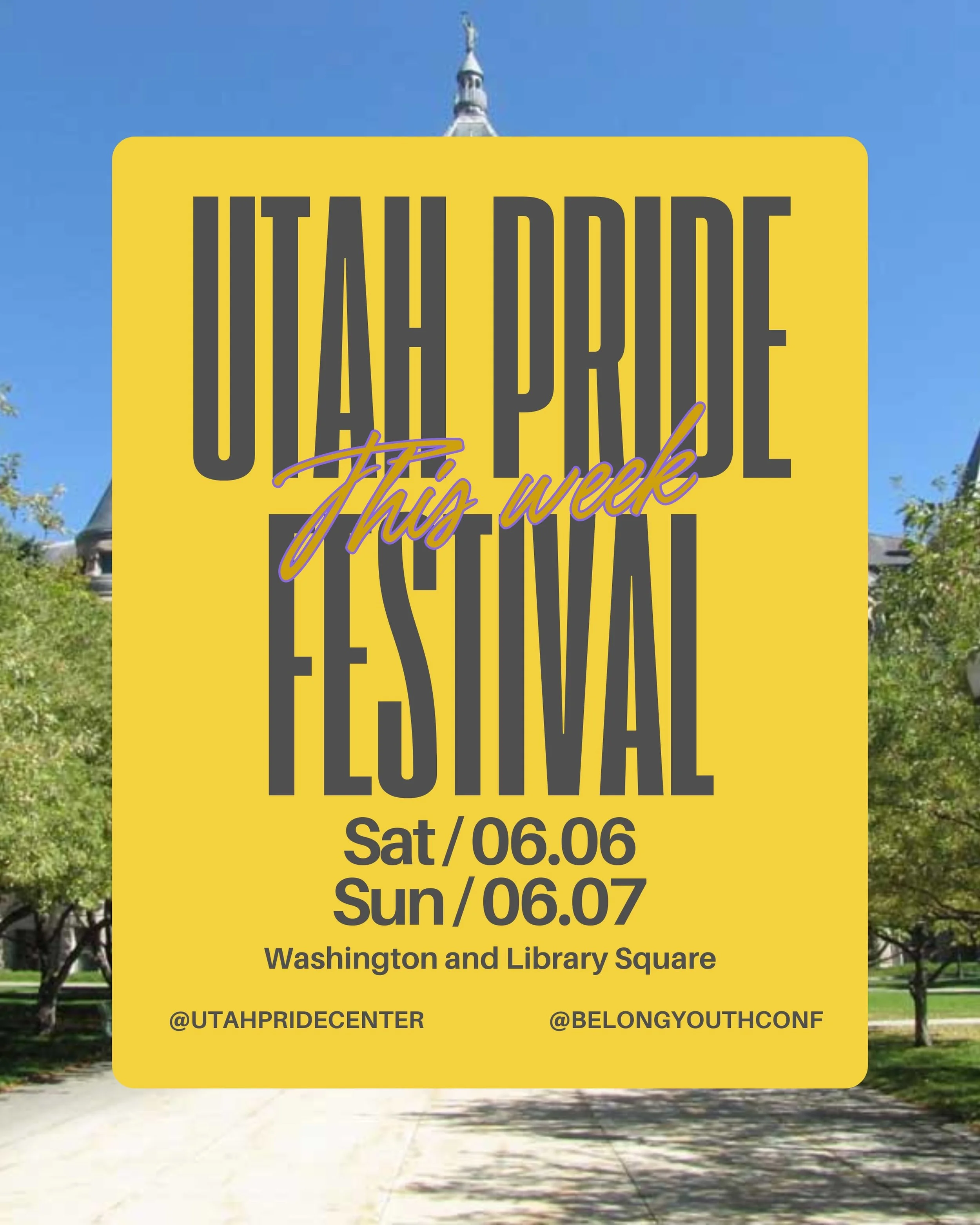 We&rsquo;re so excited to have a table at @utahpridecenter pride festival this year. Check out their page and follow for more updates then come see us and say hi and get a teeny-tiny bee 🐝