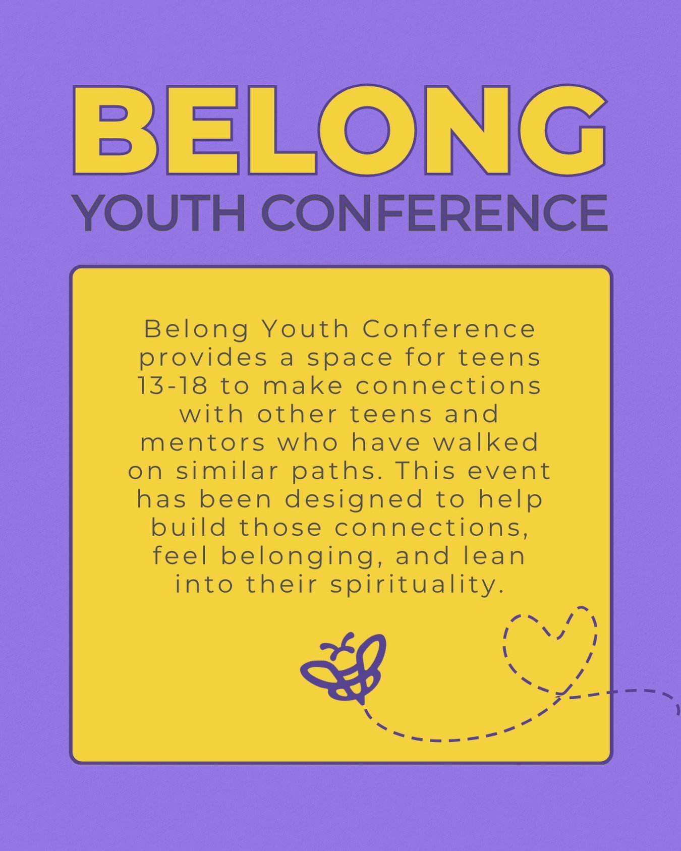 This June, Belong Youth Conference is bringing LGBTQ+ youth together for a weekend of connection, community, and space to just be yourself.

You do not have to have everything figured out to come. You do not have to explain your story perfectly. You 