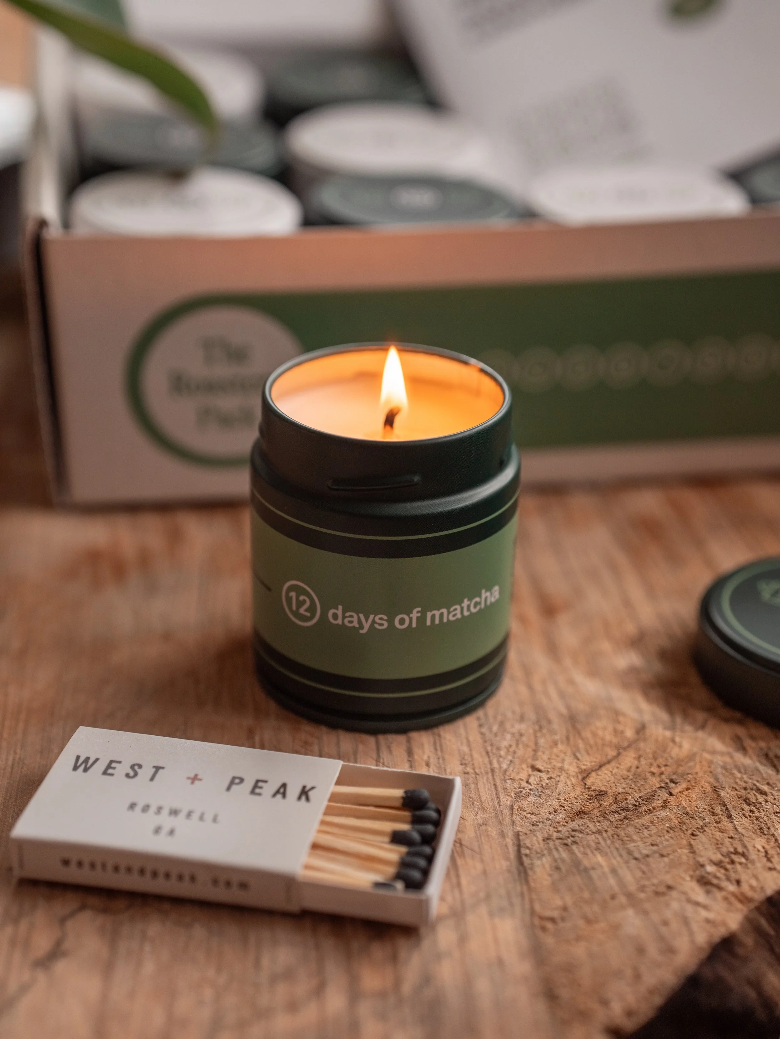 Finished up my 2025 Matcha Advent Calendar from @theroasterspack and dropped the empty tins off at @westandpeak where Nicole filled them with a variety of my favorite candle scents, and even experimented a bit with a matcha-inspired scent that&rsquo;