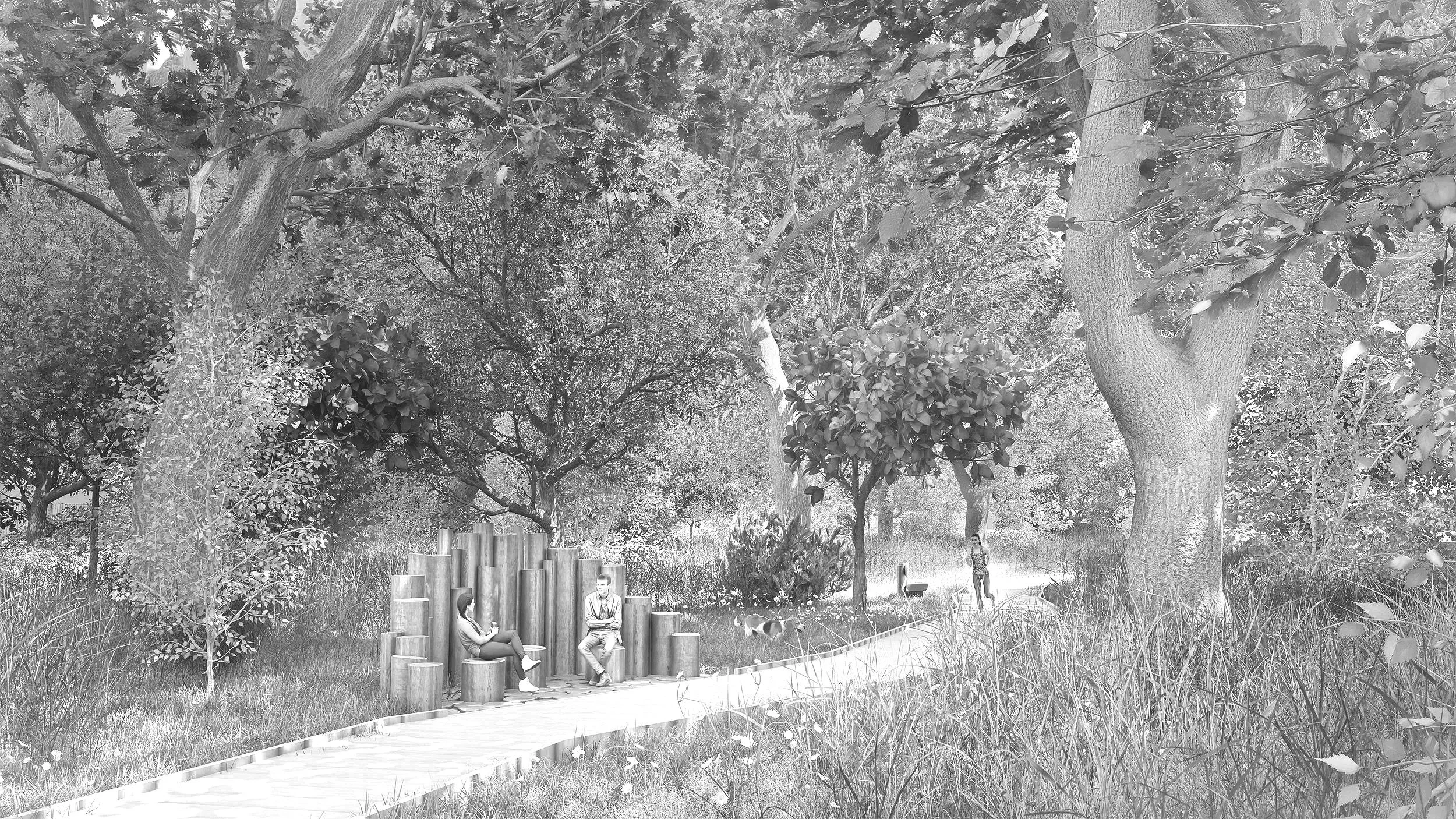 Marie Le Passage d'Agen, 2025 - Conception paysagère, 2D et 3D, dossier de visualisation