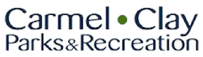Logo for Carmel Clay Parks & Recreation with green and white text.