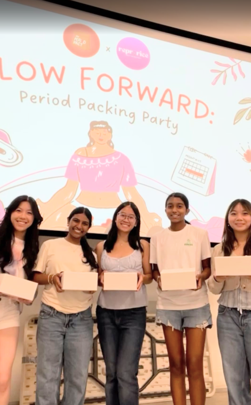 *6/28/25: Flow Forward: Period Packing Party. Click to see more! During this event, The Period Pact collaborated with ReproRice to package over 40 kits for menstruators in need!